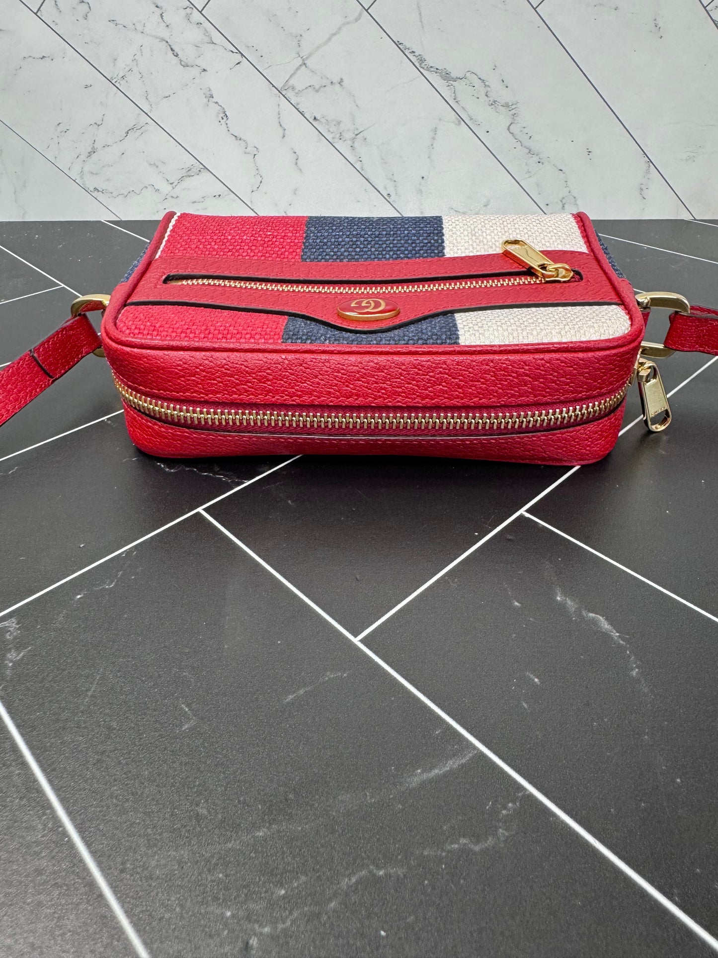 LIKE NEW Gucci Mini Baiadera Canvas Crossbody Bag