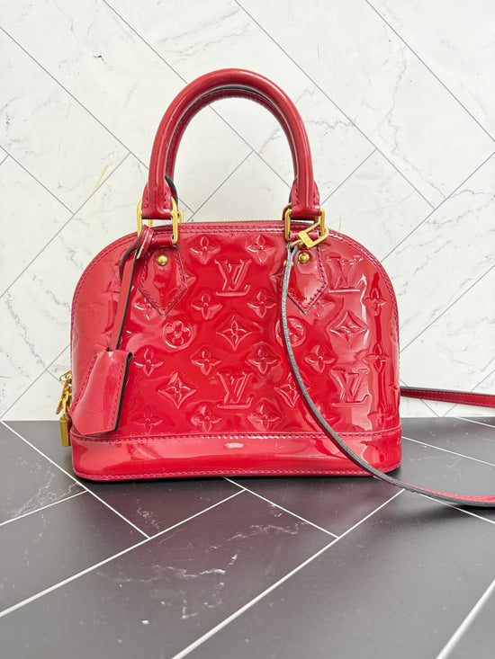 Louis Vuitton Red Vernis Alma BB