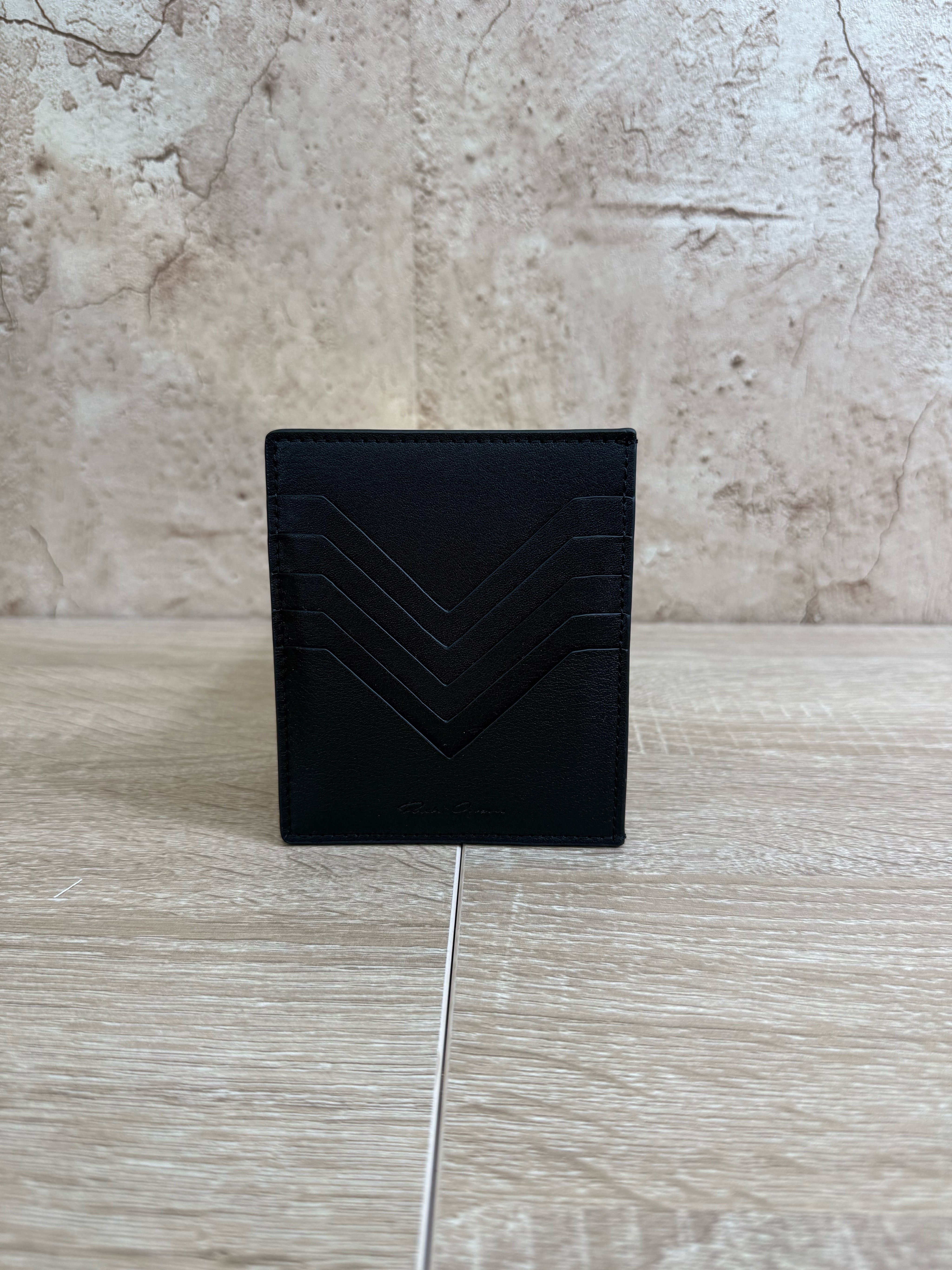 BRAND NEW Rick Owens Black Leather Card Holder