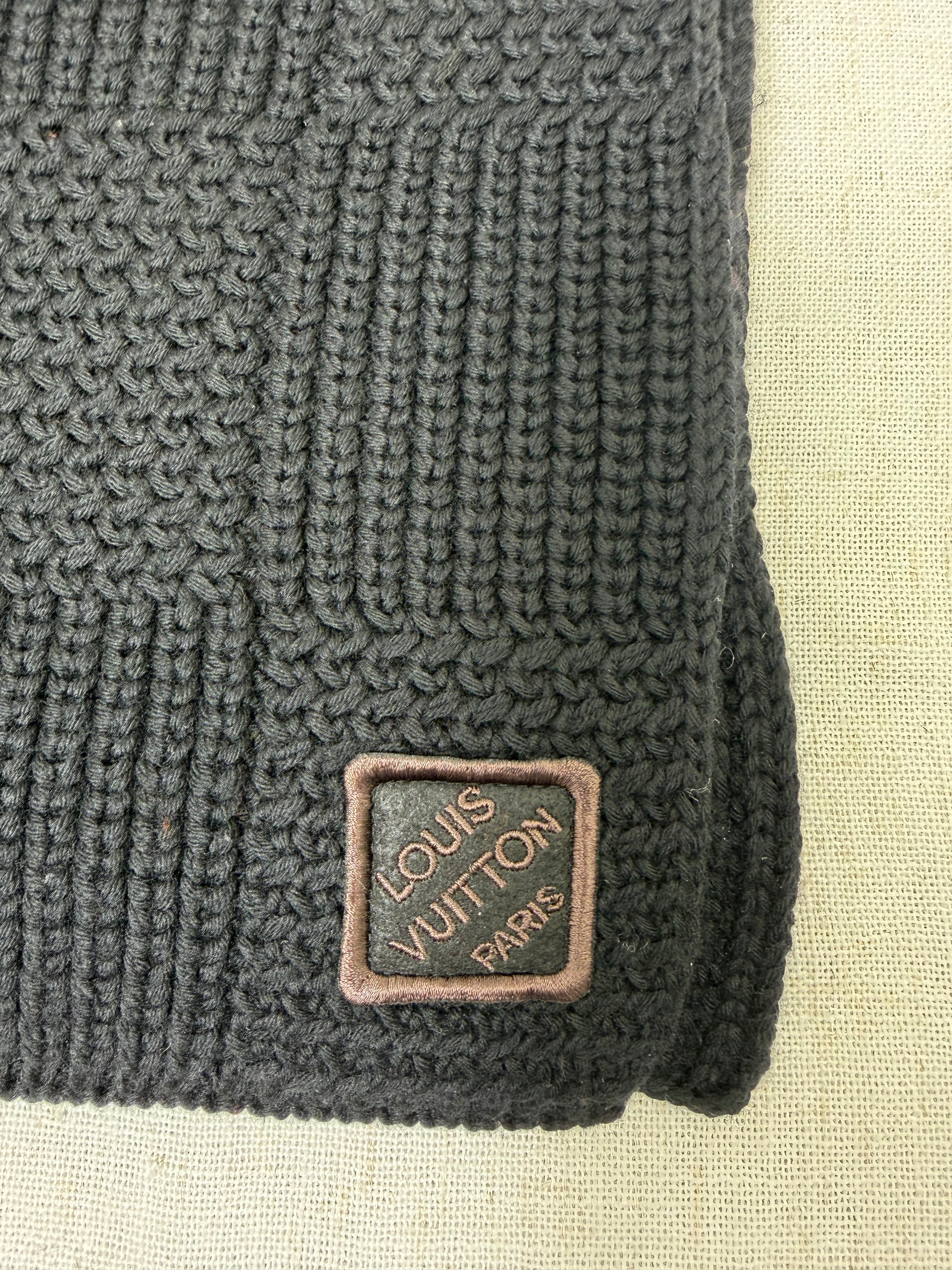 Louis Vuitton Black Wool Scarf