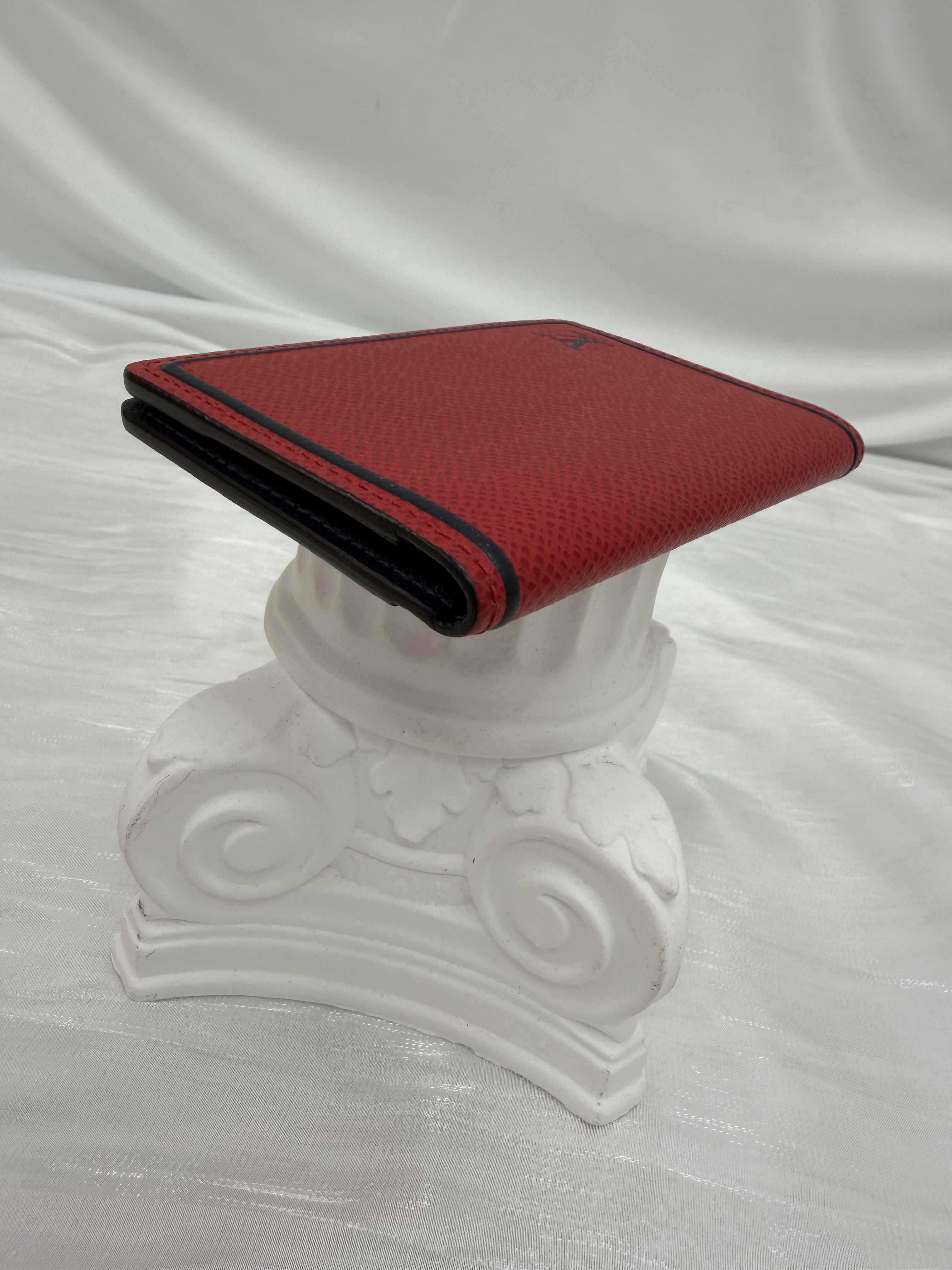 Louis Vuitton Red Taiga Leather Pocket Organizer