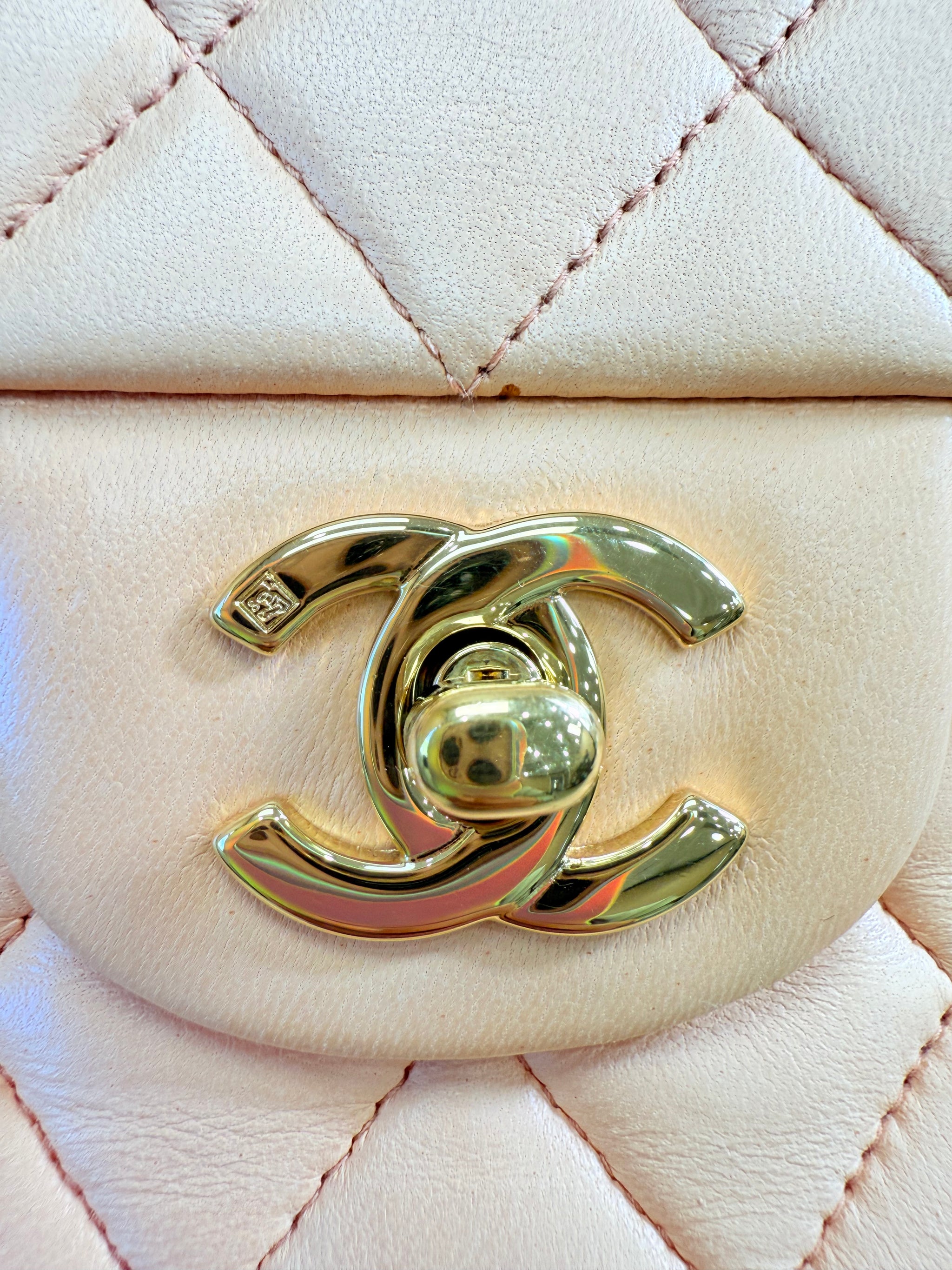 Chanel Peach Medium Double Flap Bag