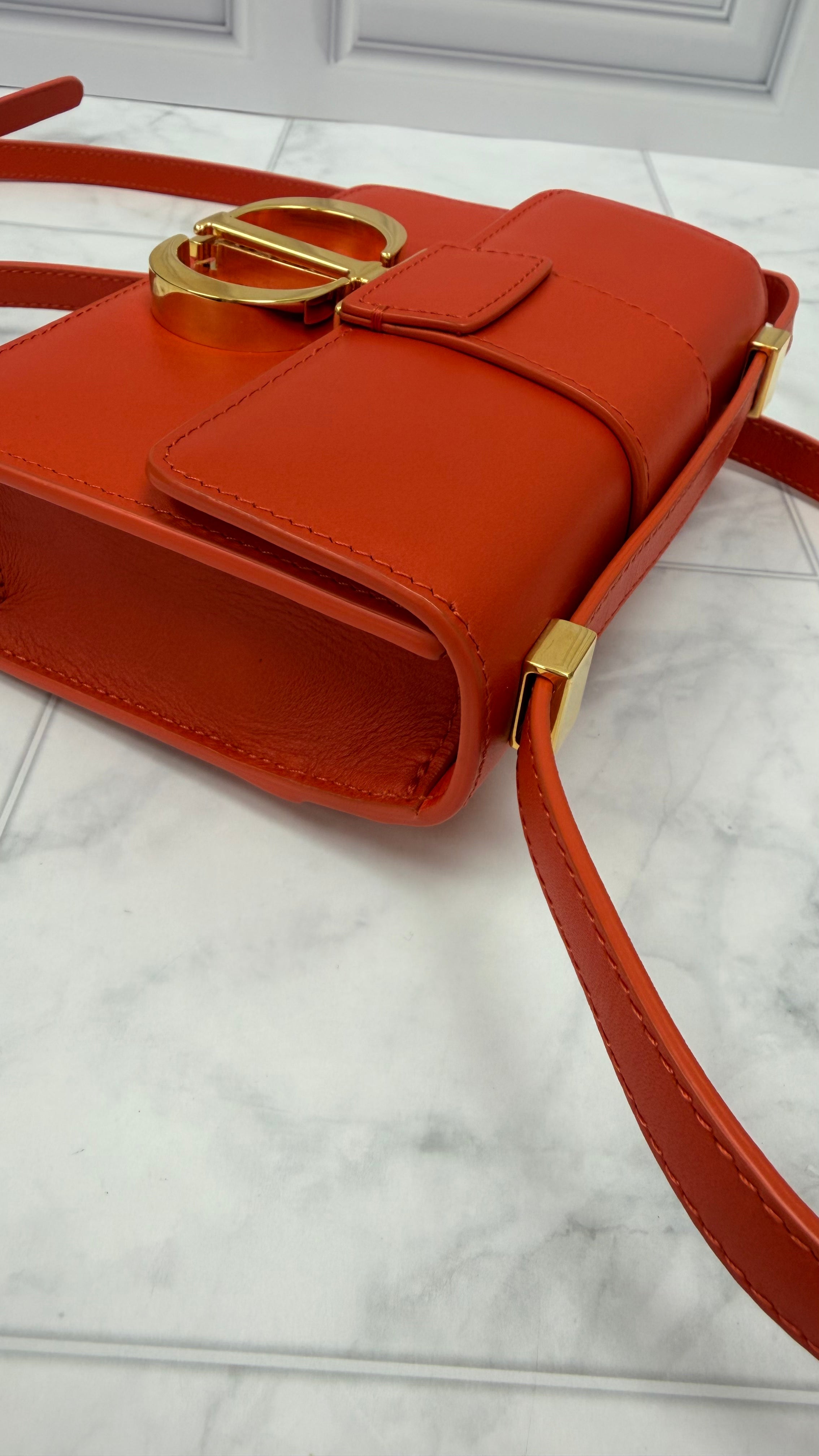 *DONS DROP* Christian Dior Orange Leather Micro Montaigne