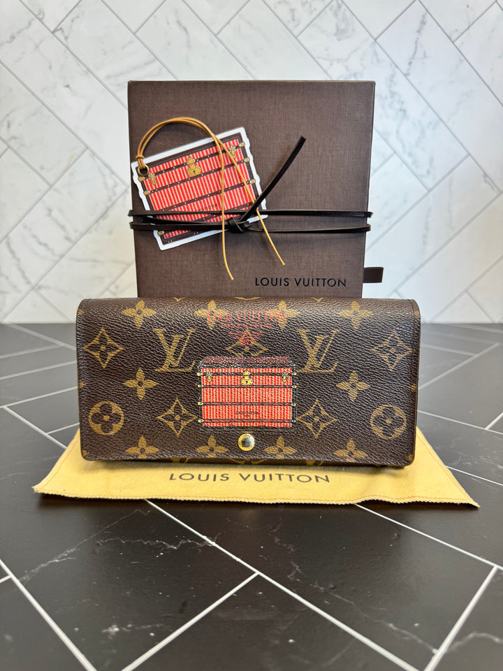 Louis Vuitton Monogram Trunks and Lock Sarah Wallet