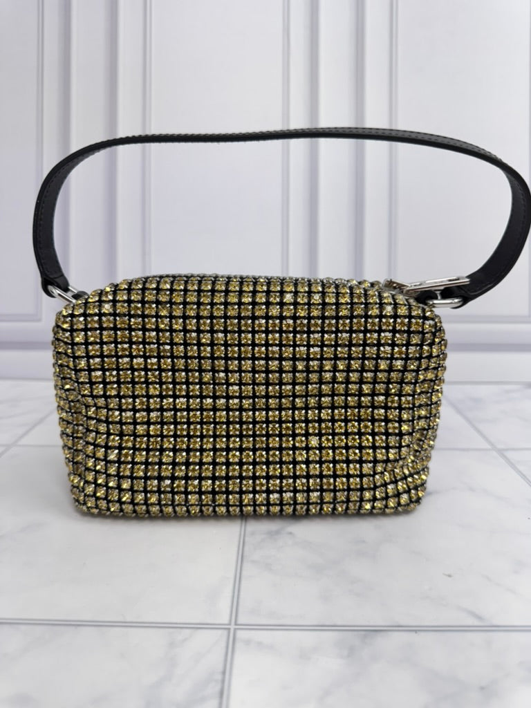 LIKE NEW - Alexander Wang Yellow Rhinestone Heiress Medium Handbag