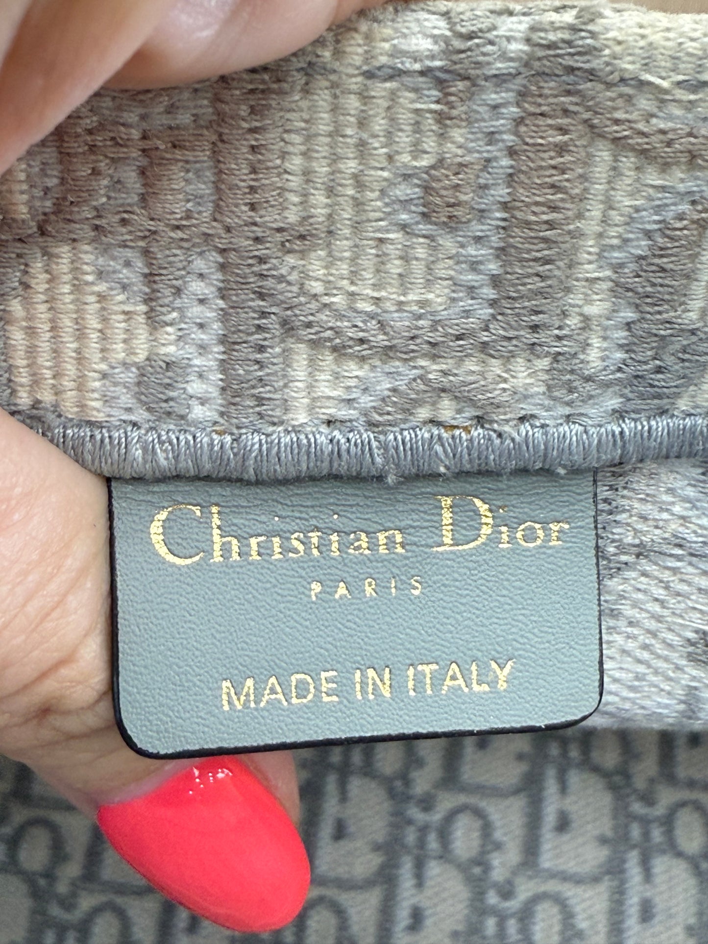 Christian Dior Grey Medium Book Tote