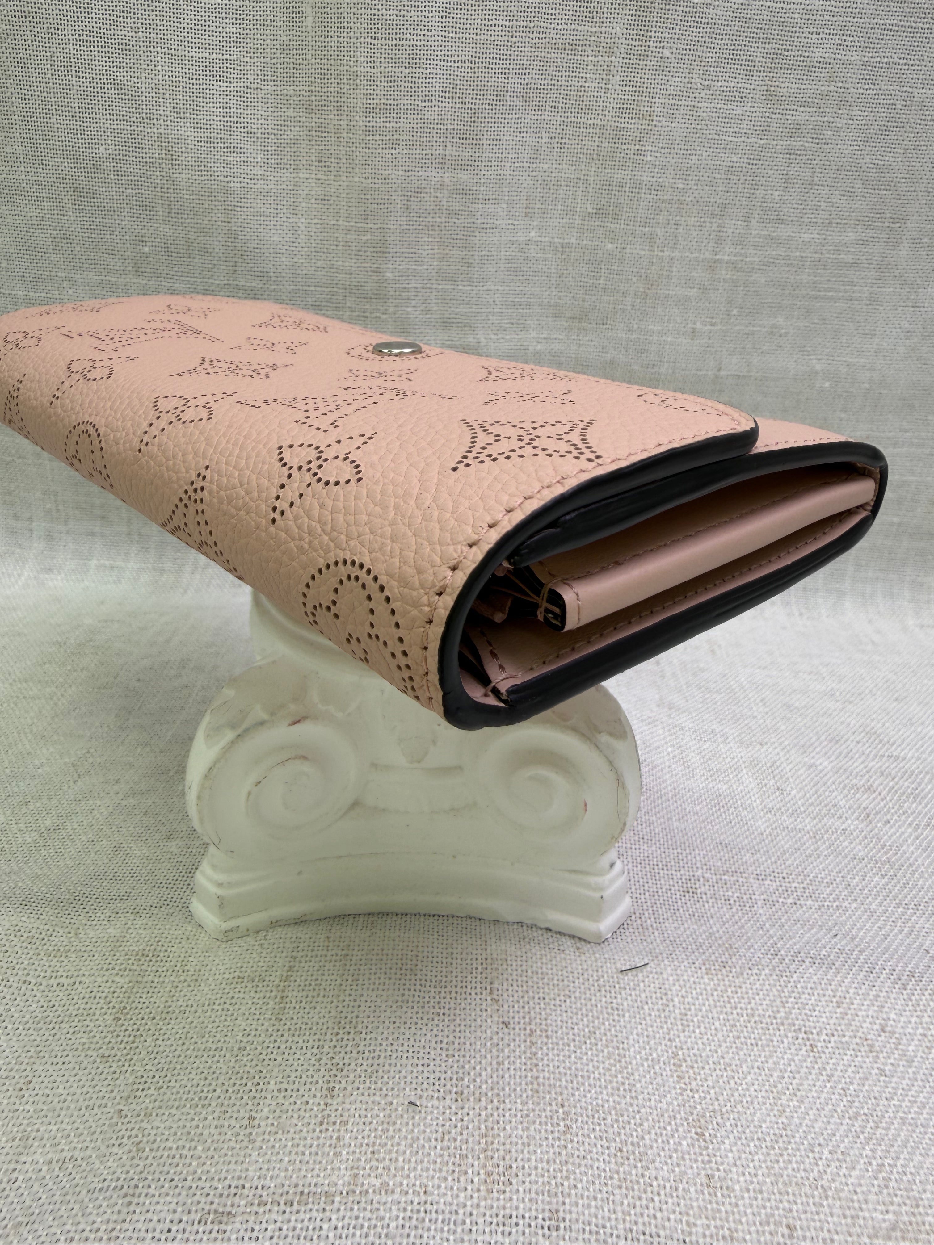 BRAND NEW- Louis Vuitton Pink Mahina Leather Sarah Wallet