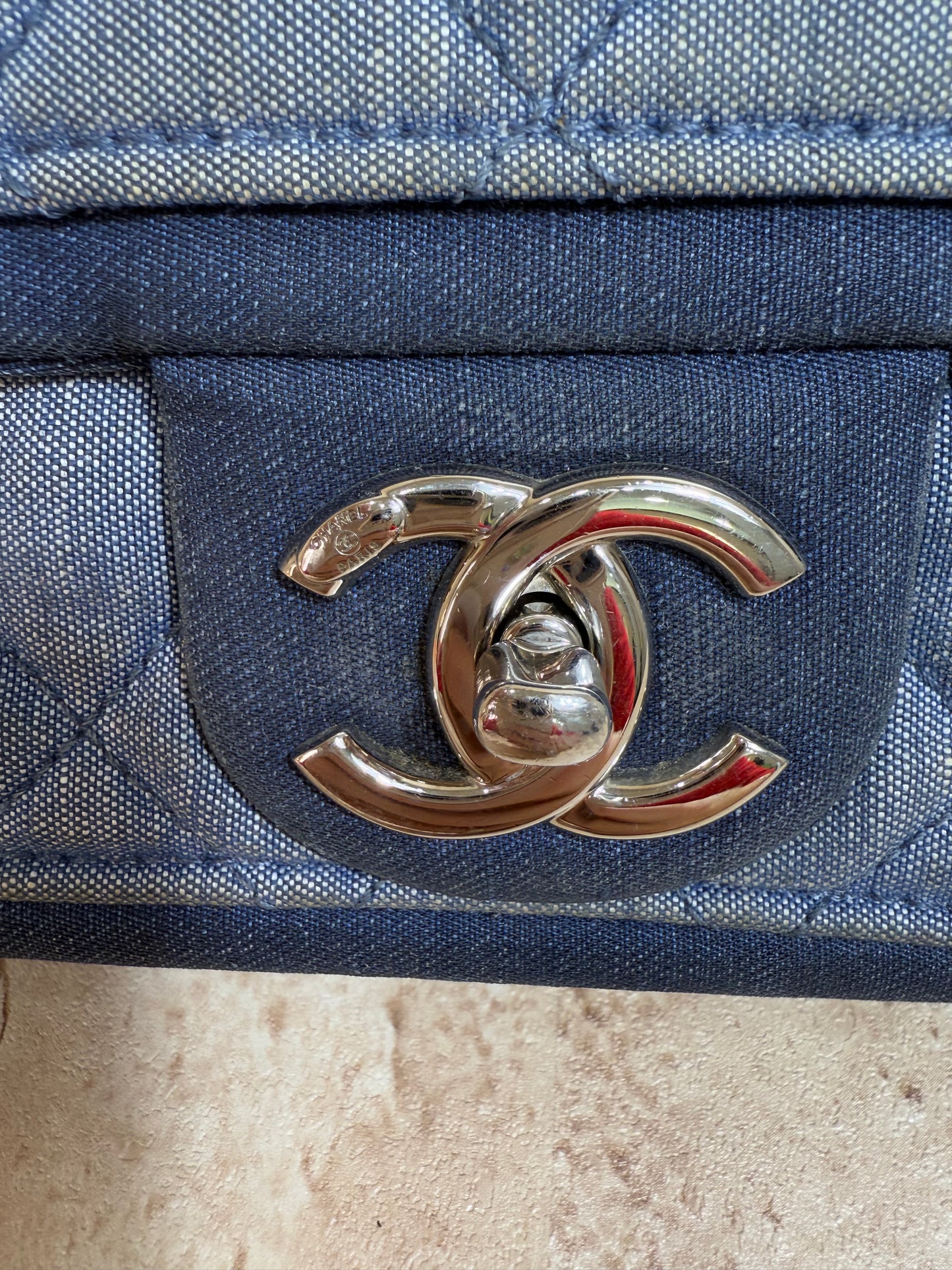 Chanel Denim Quilted Single Flap Small Bag