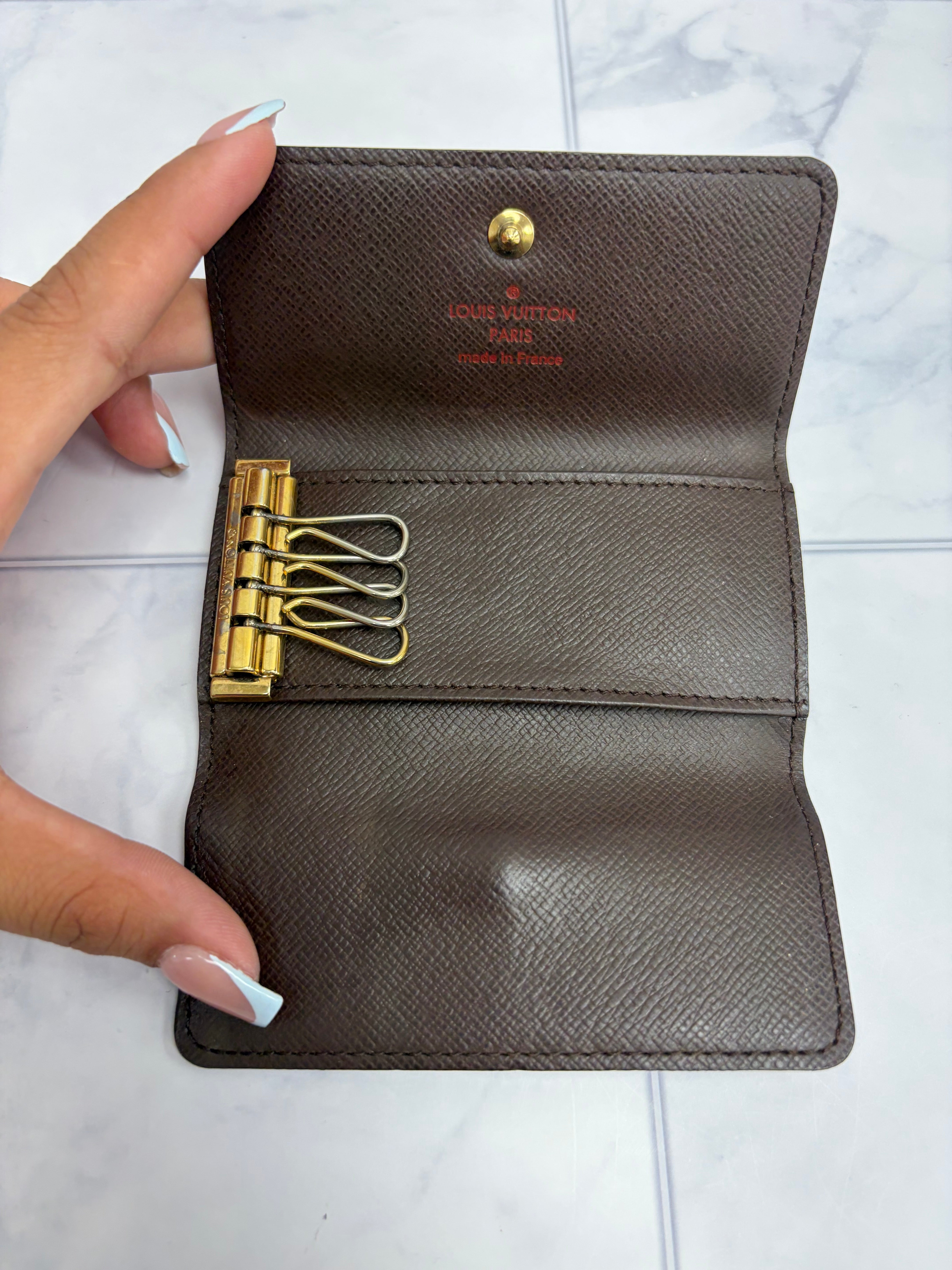 Louis Vuitton Damier Ebene 4 Ring Key Case