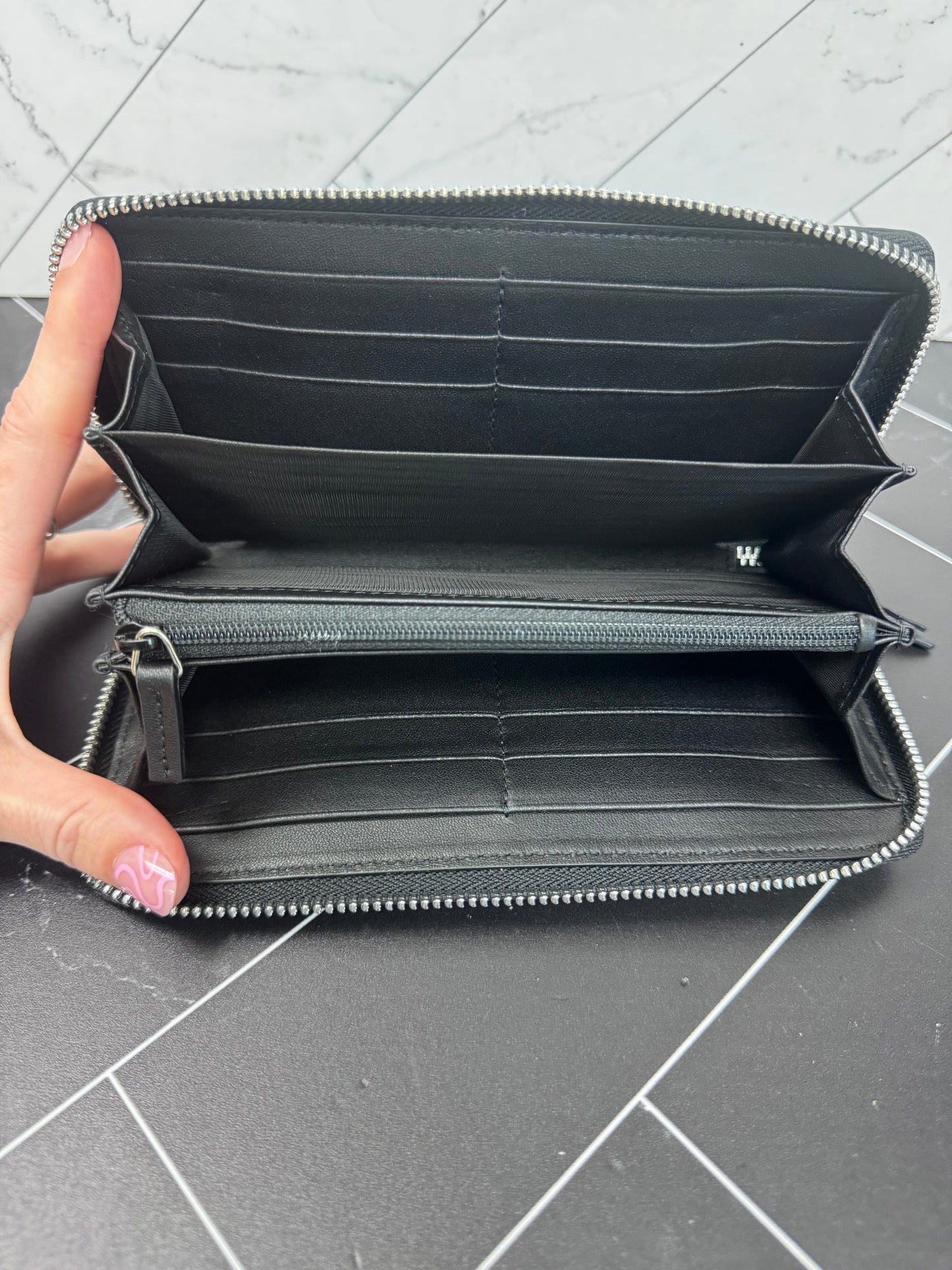 BRAND NEW- Gucci Black Micro Guccisima Zippy Wallet
