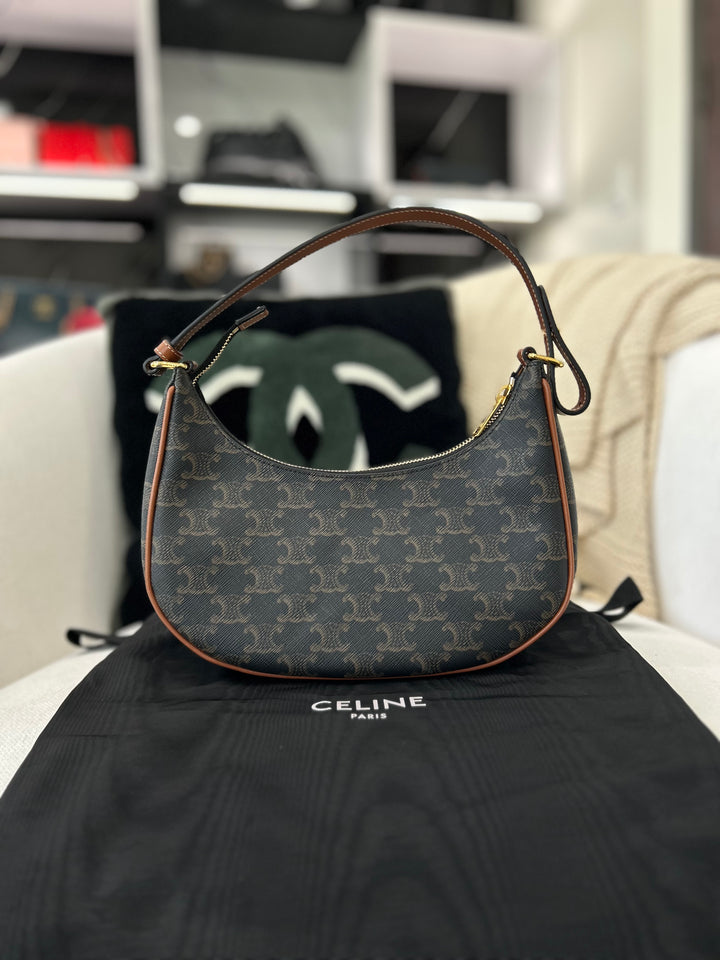 💚 BRAND NEW Celine Brown Ava Triomphe Shoulder Bag