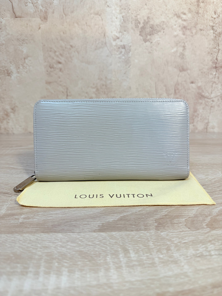 Louis Vuitton Grey Epi Zippy Wallet