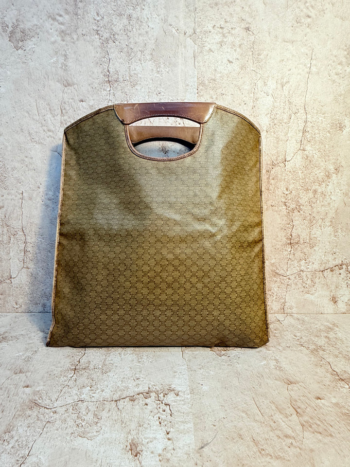 Celine Glazed Triomphe Handle Tote Bag