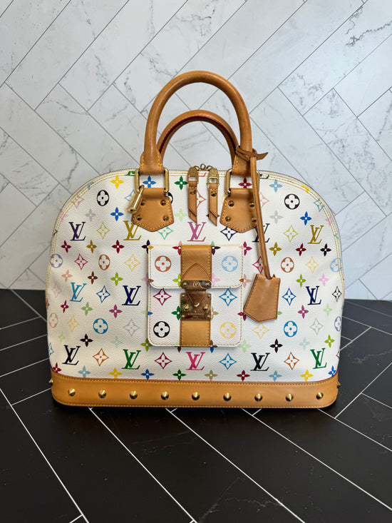 Louis Vuitton White Multicolore Alma GM