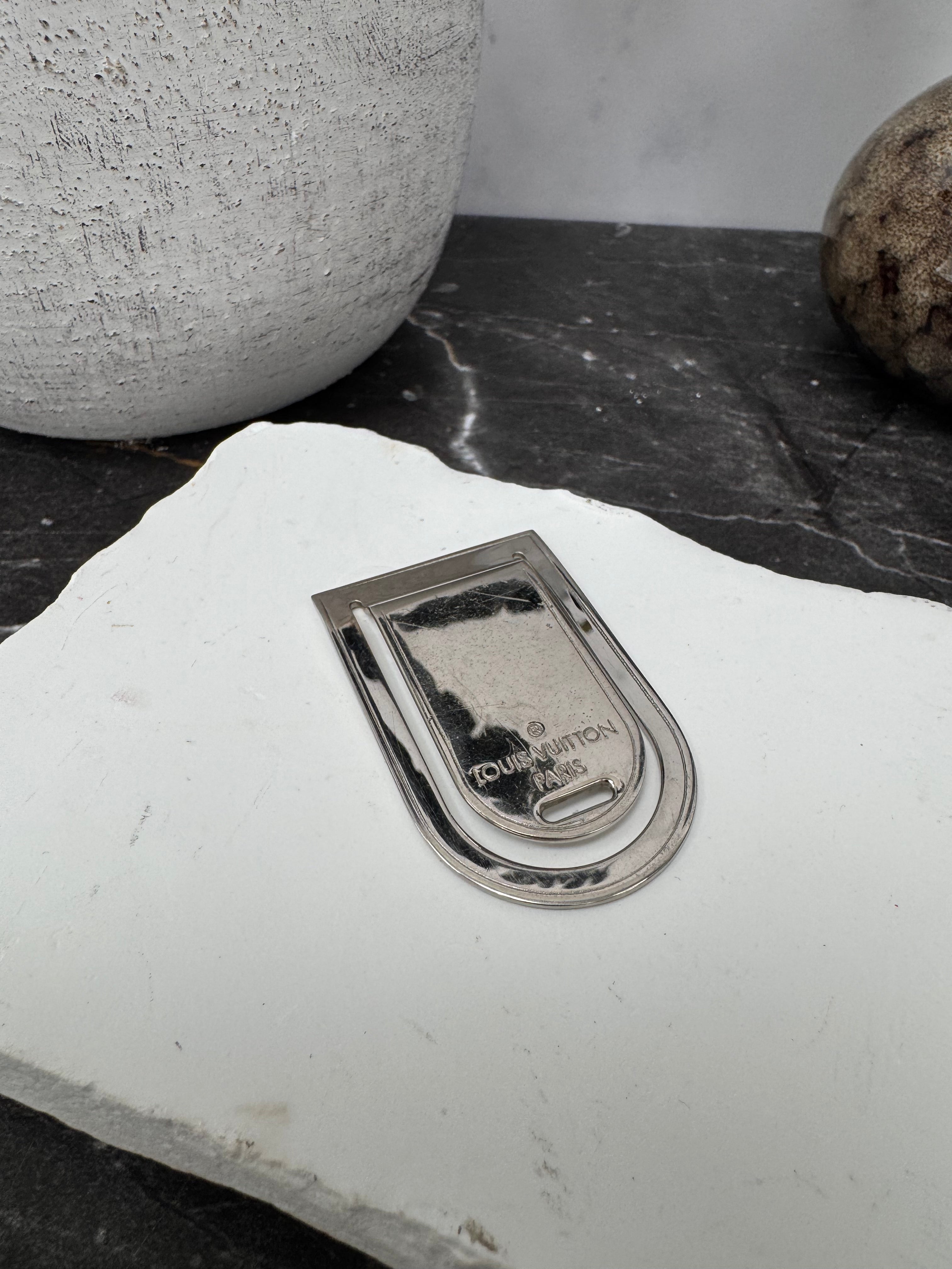 Louis Vuitton Silver Porto Address Money Clip