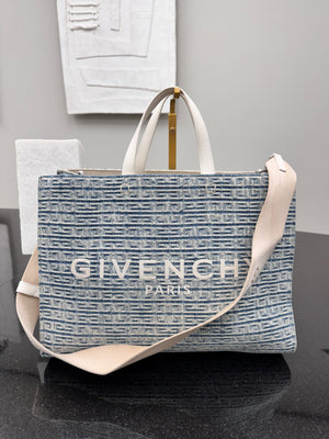 Givenchy Blue Denim Medium G Tote Bag