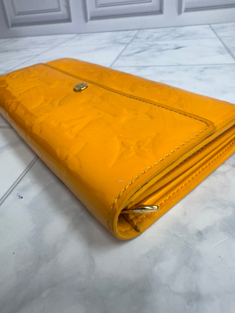 Louis Vuitton Yellow Monogram Vernis Long Wallet