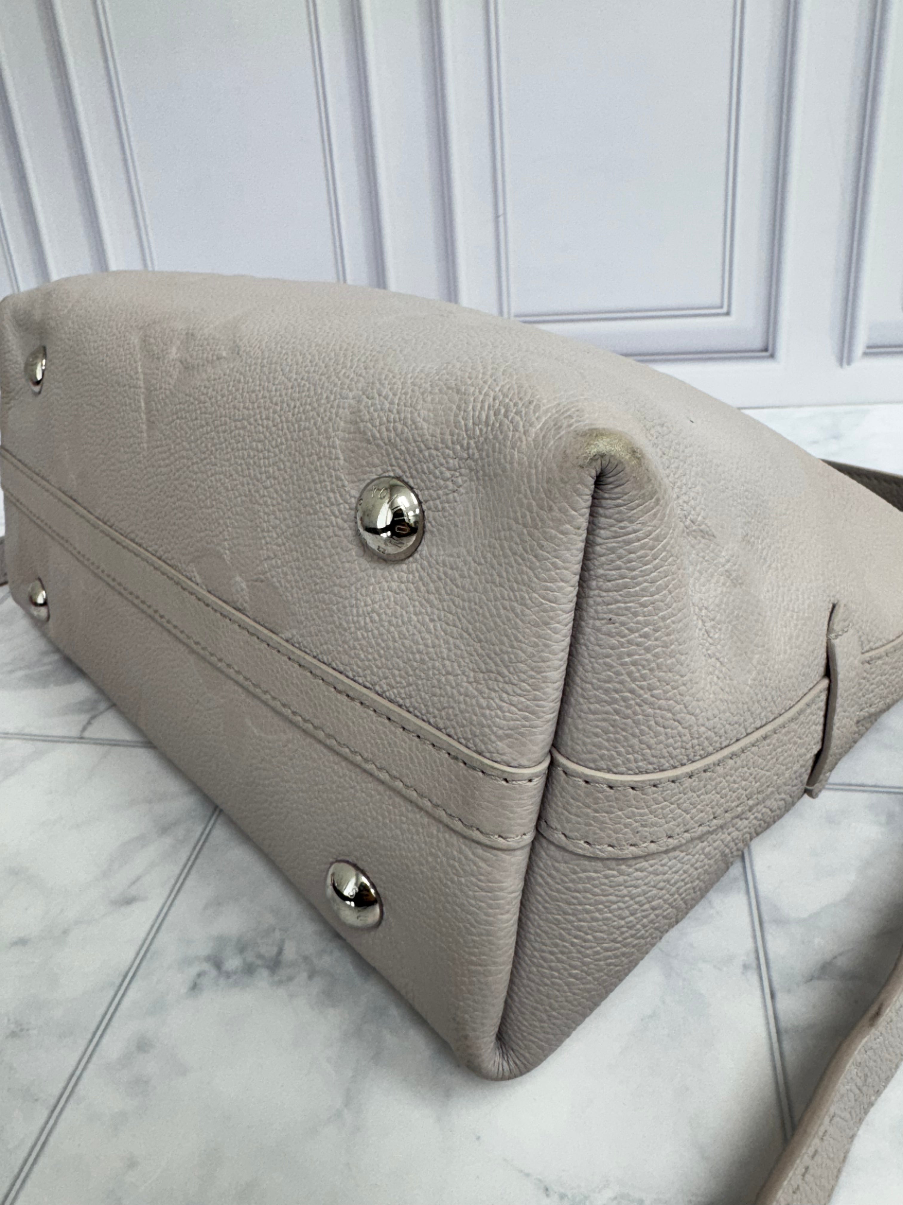 Louis Vuitton Light Grey Monogram Empreinte Carry All PM