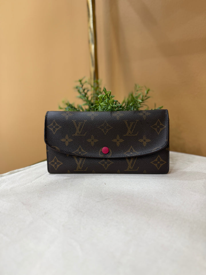 Louis Vuitton Monogram & Pink Emilie Wallet