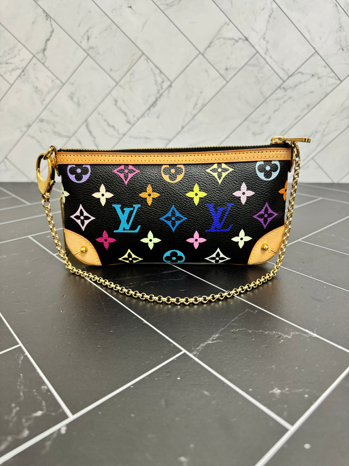 Louis Vuitton Black Multicolore Milla MM Pochette