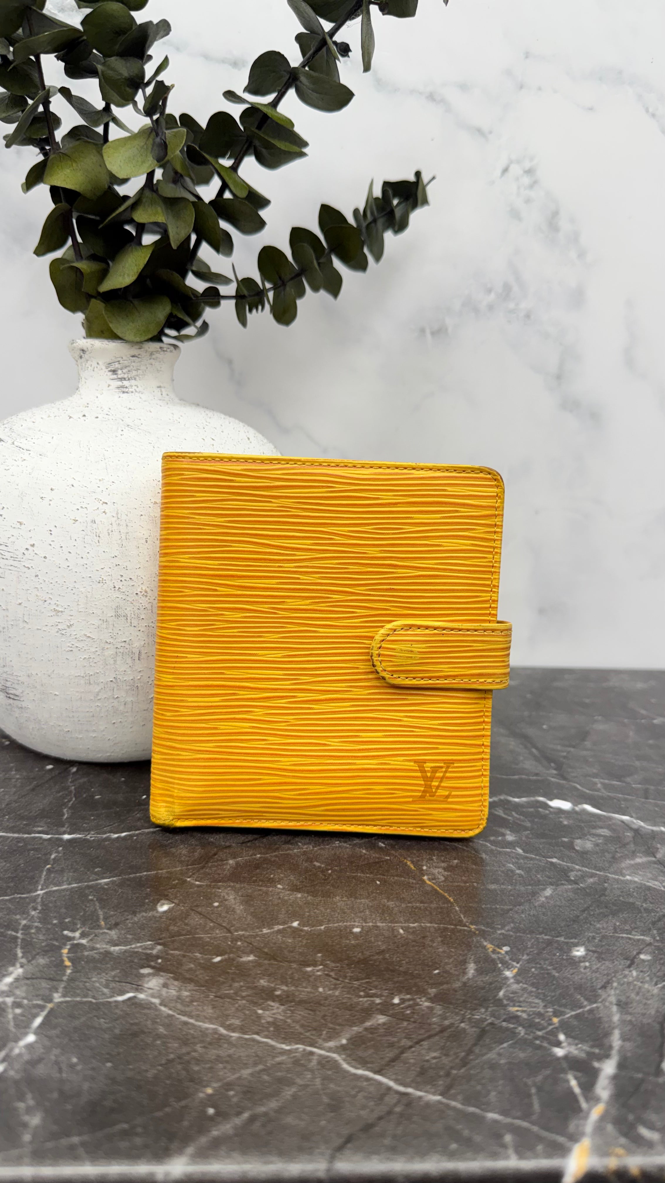 Louis Vuitton Yellow Epi Compact Snap Wallet