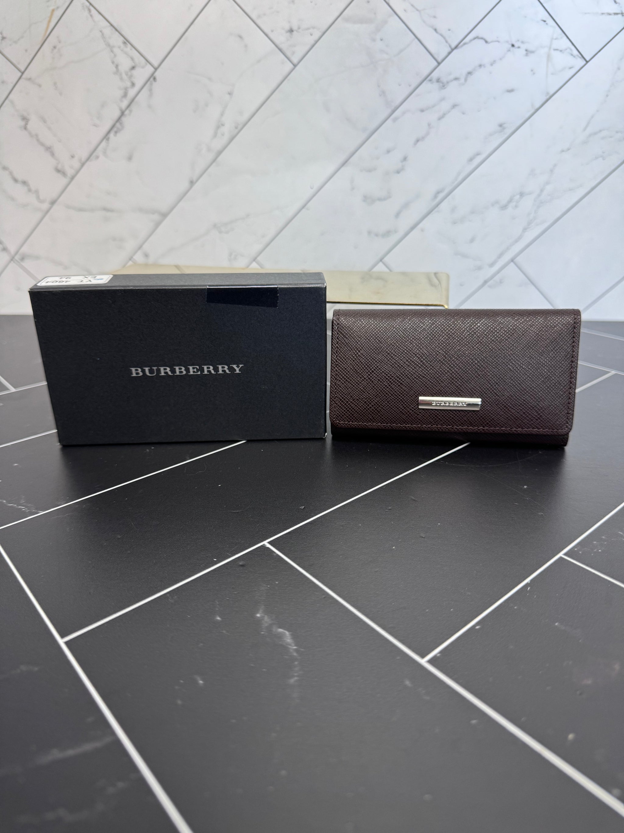 Burberry Brown Leather Keyholder