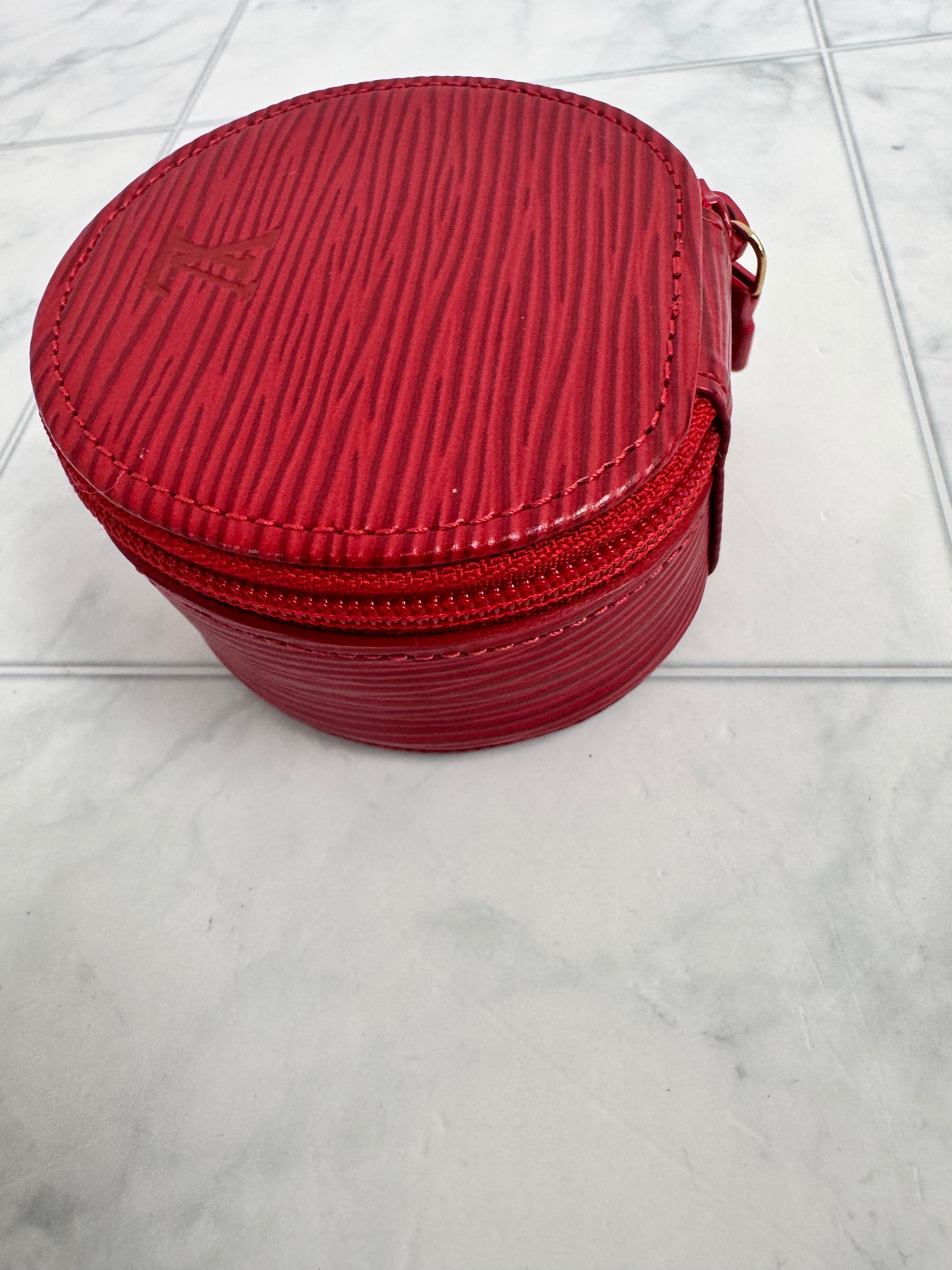 Louis Vuitton Red Epi Ecrin Bijoux Jewelry Case