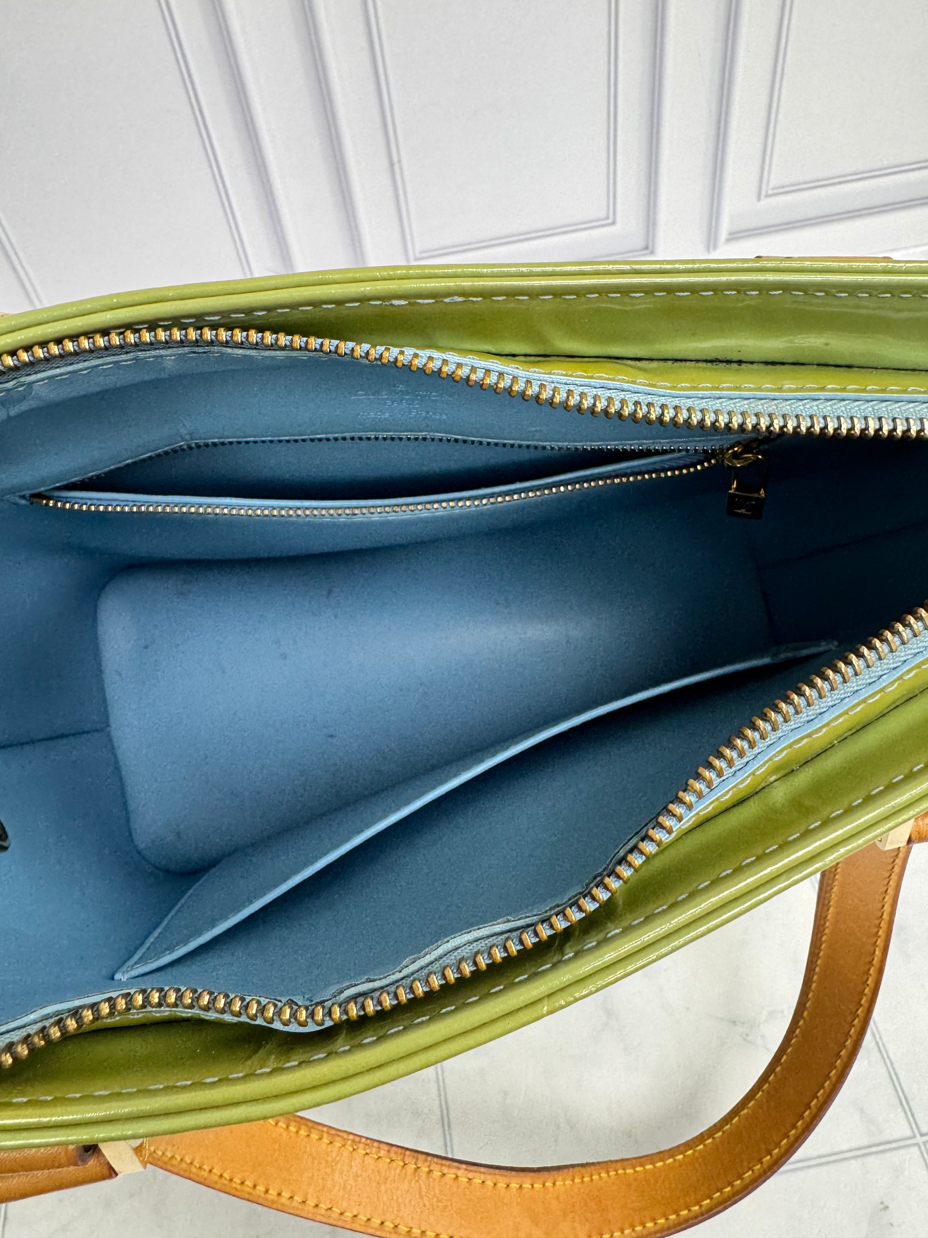 Louis Vuitton Green Monogram Vernis Houston Tote Bag