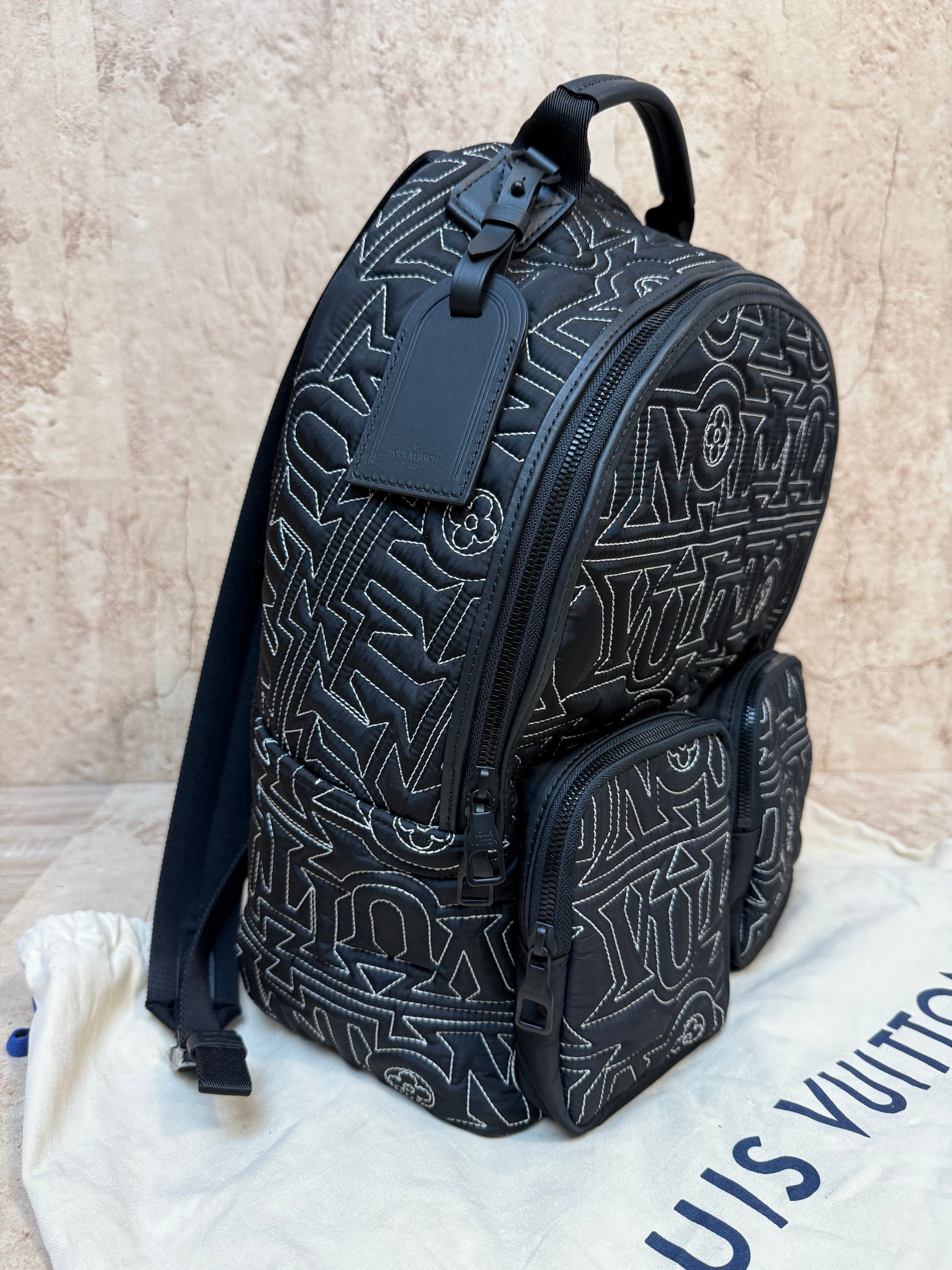 BRAND NEW Louis Vuitton Limited Edition Nylon Snow Capsule Embroidered Backpack