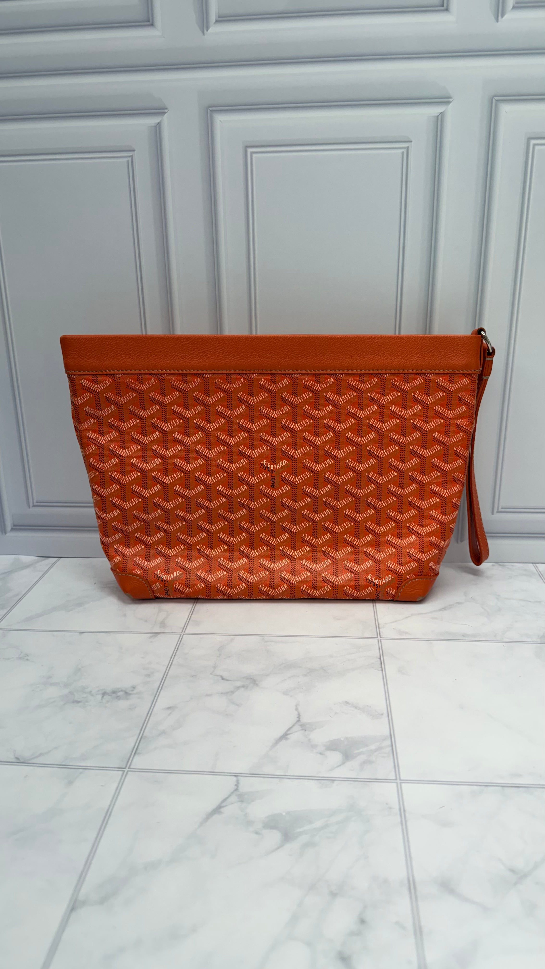 *DONS DROP* Goyard Orange Goyardine Canvas Pouch