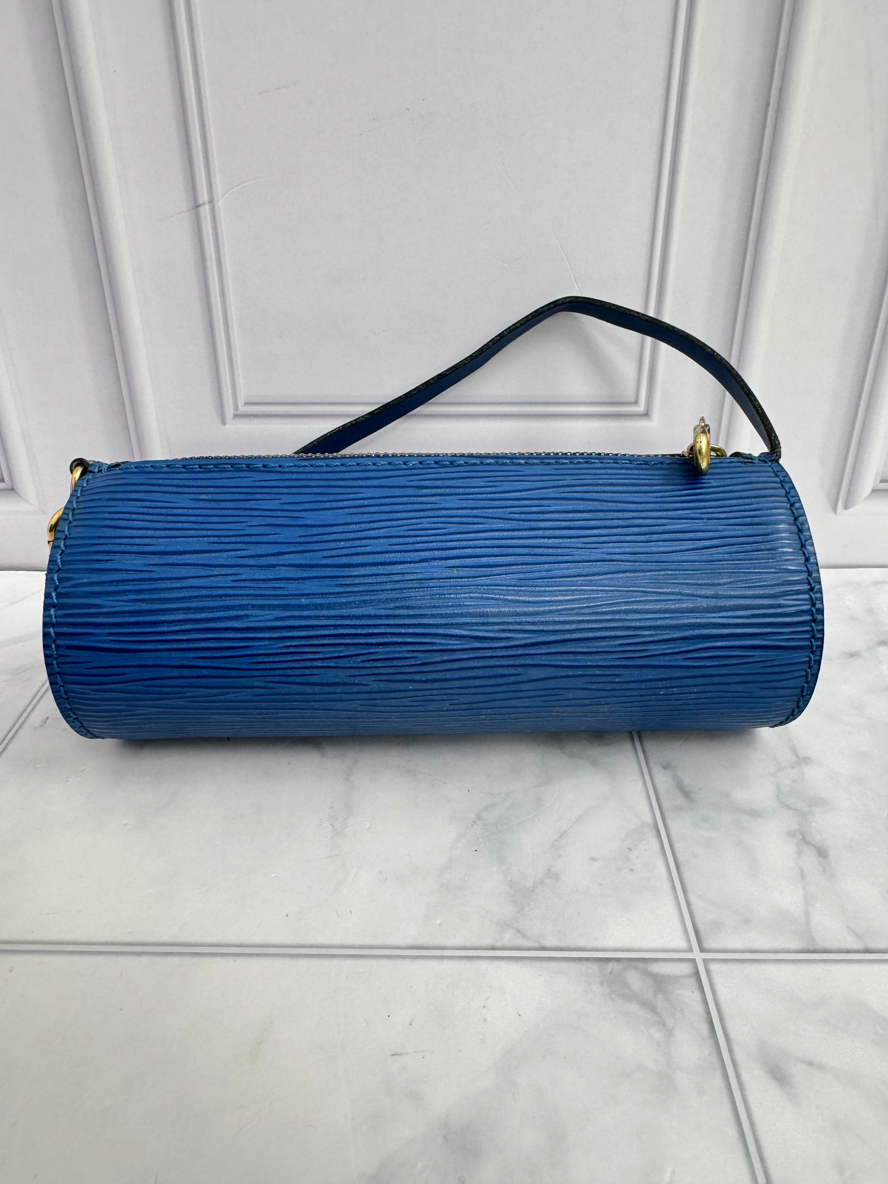Louis Vuitton Blue Epi Leather Papillon Pochette