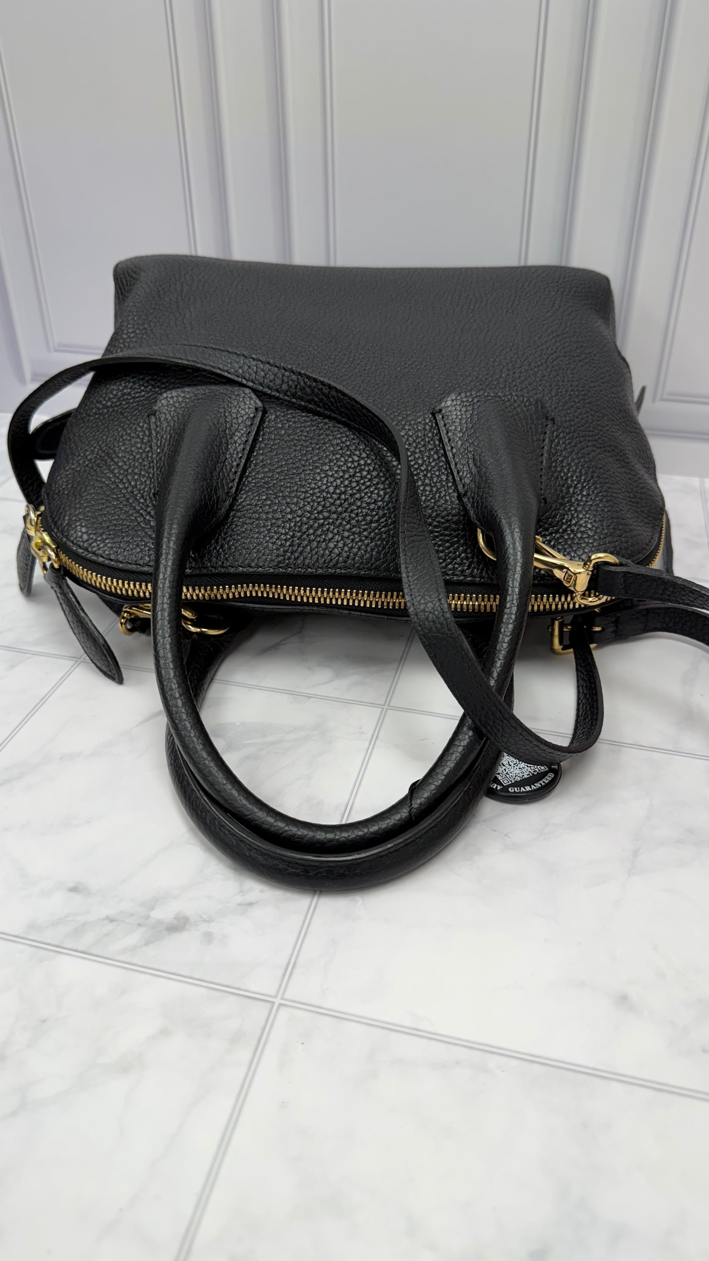 *DONS DROP* Burberry Black Grainy Leather Greenwood Bowling Bag