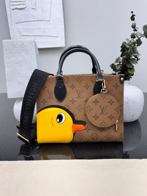 LIKE NEW - Louis Vuitton x Sun Yitian Reverse Monogram On The Go PM Tote Bag