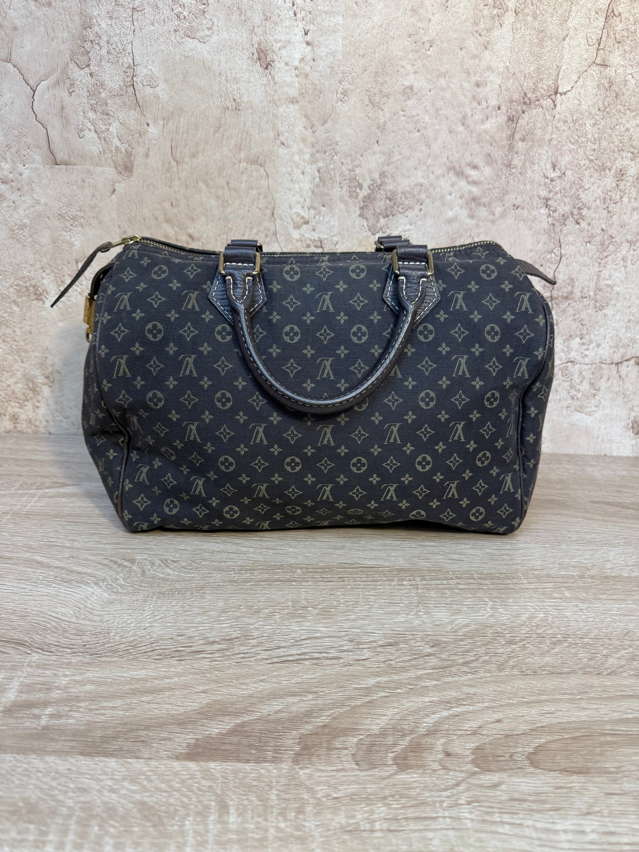 Louis Vuitton Brown Mini Lin Speedy 30