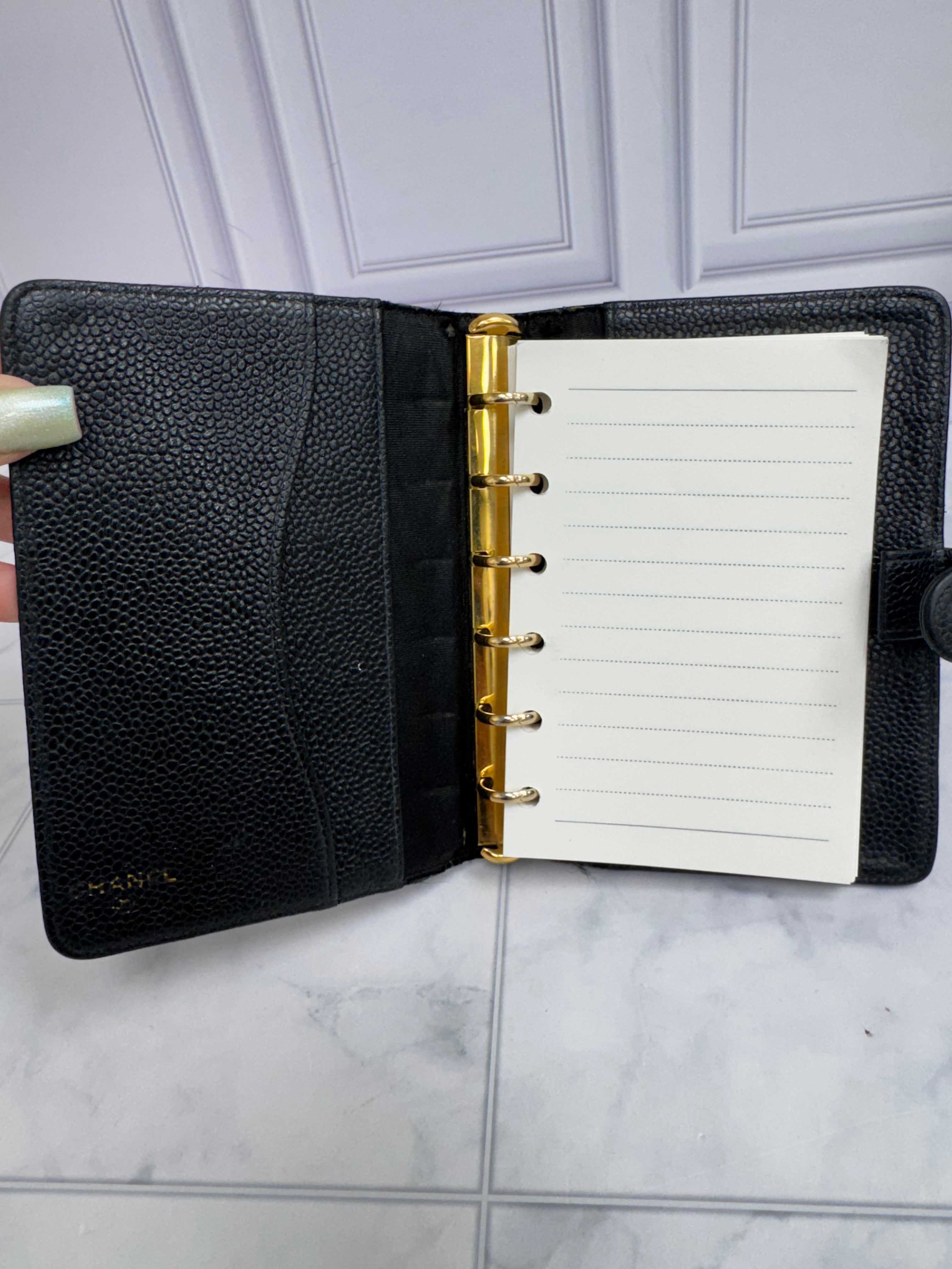 Chanel Black Caviar Leather Agenda