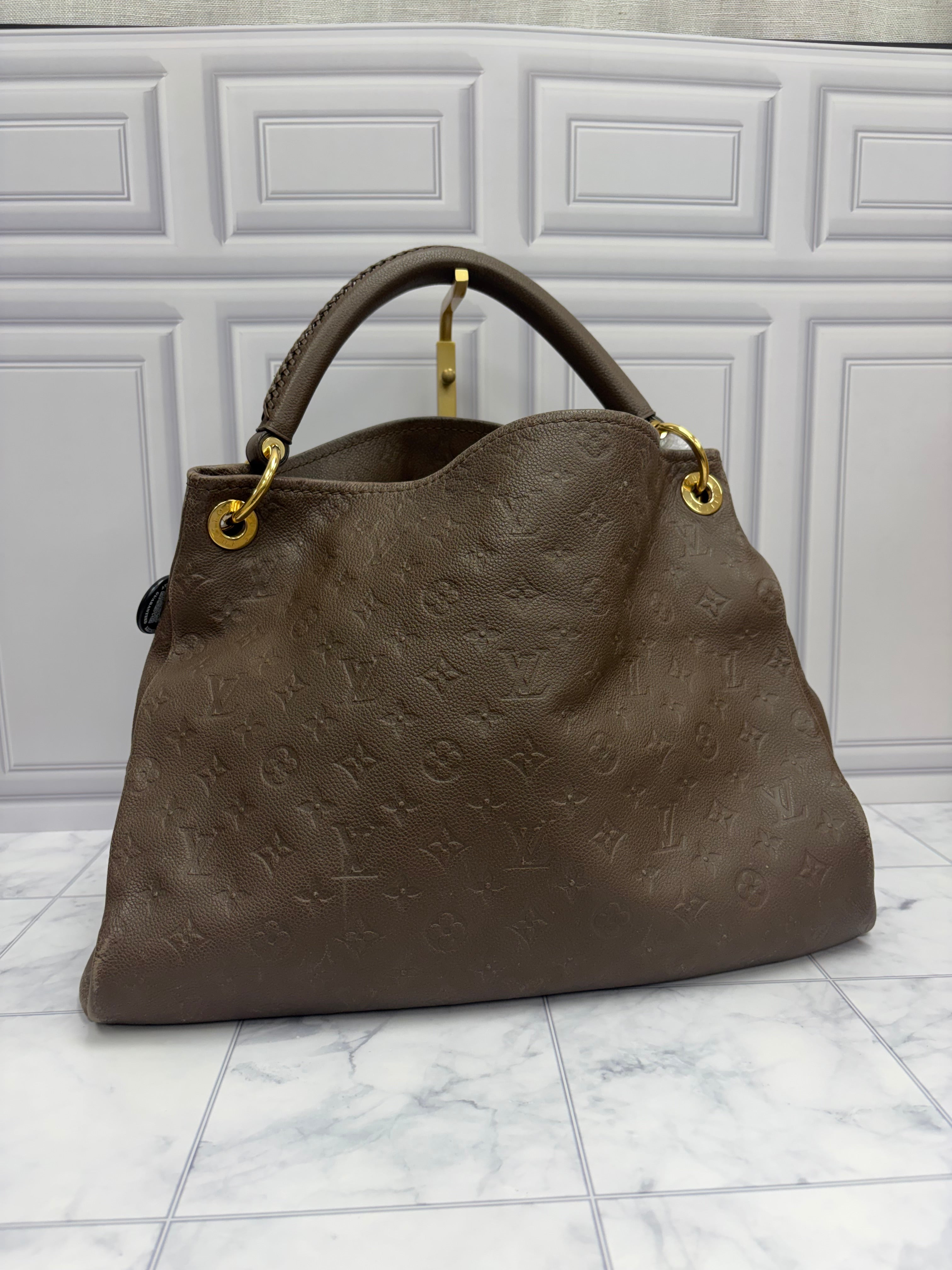 Louis Vuitton Taupe Monogram Empreinte Leather Artsy Handbag