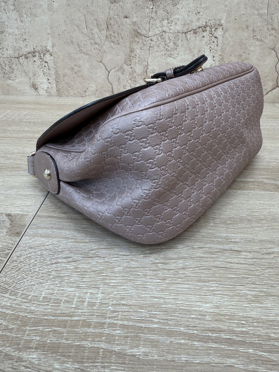 Gucci Metallic Pink Microguccissima Sukey Crossbody Bag
