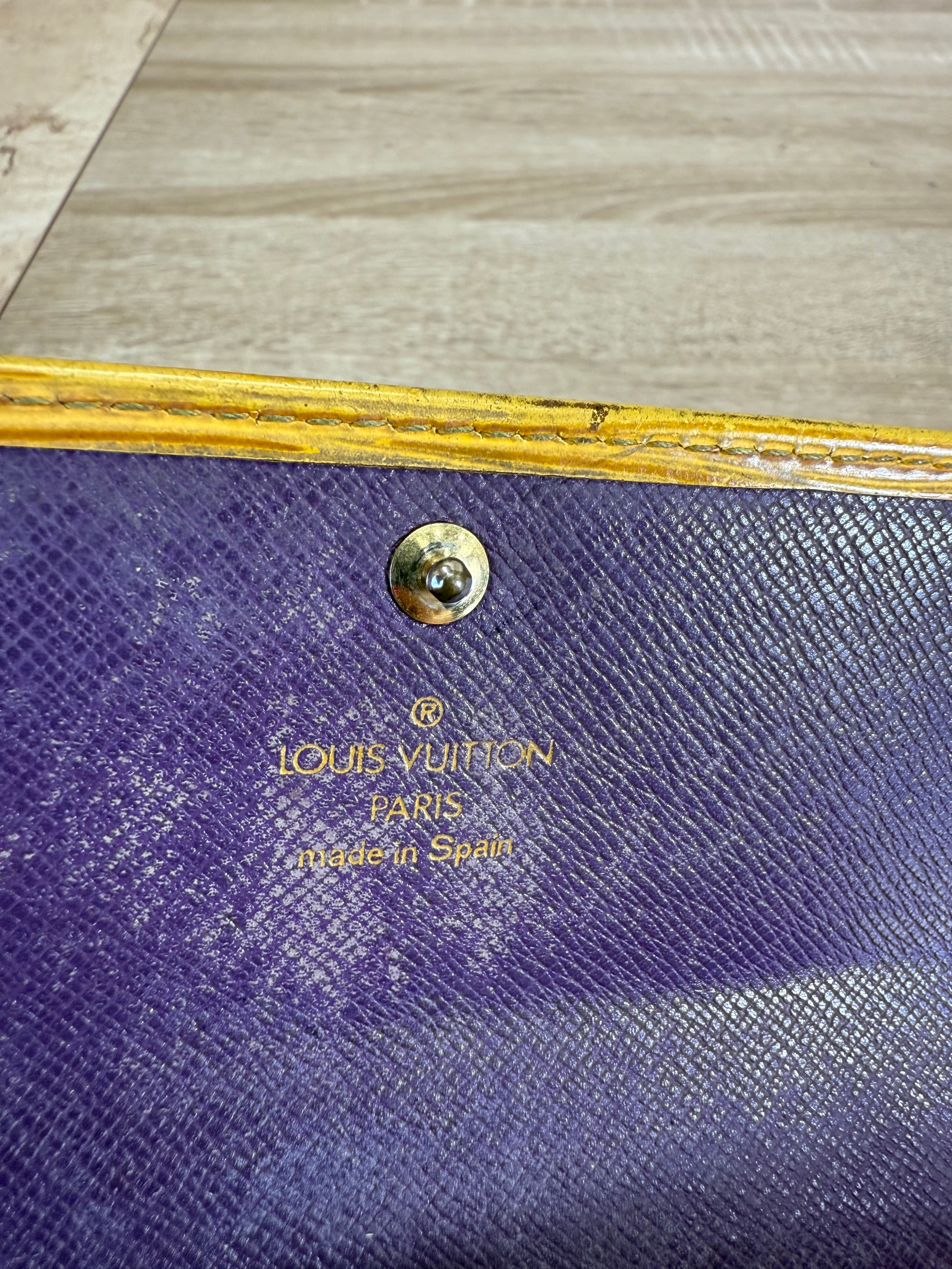 Louis Vuitton Yellow Epi Sarah Wallet