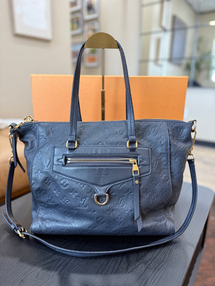 Louis Vuitton Navy Empreinte Leather Lumineuse PM Tote Bag