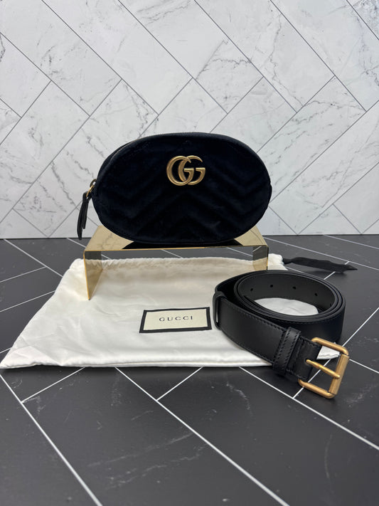 BRAND NEW Gucci Marmont Suede Belt Bag
