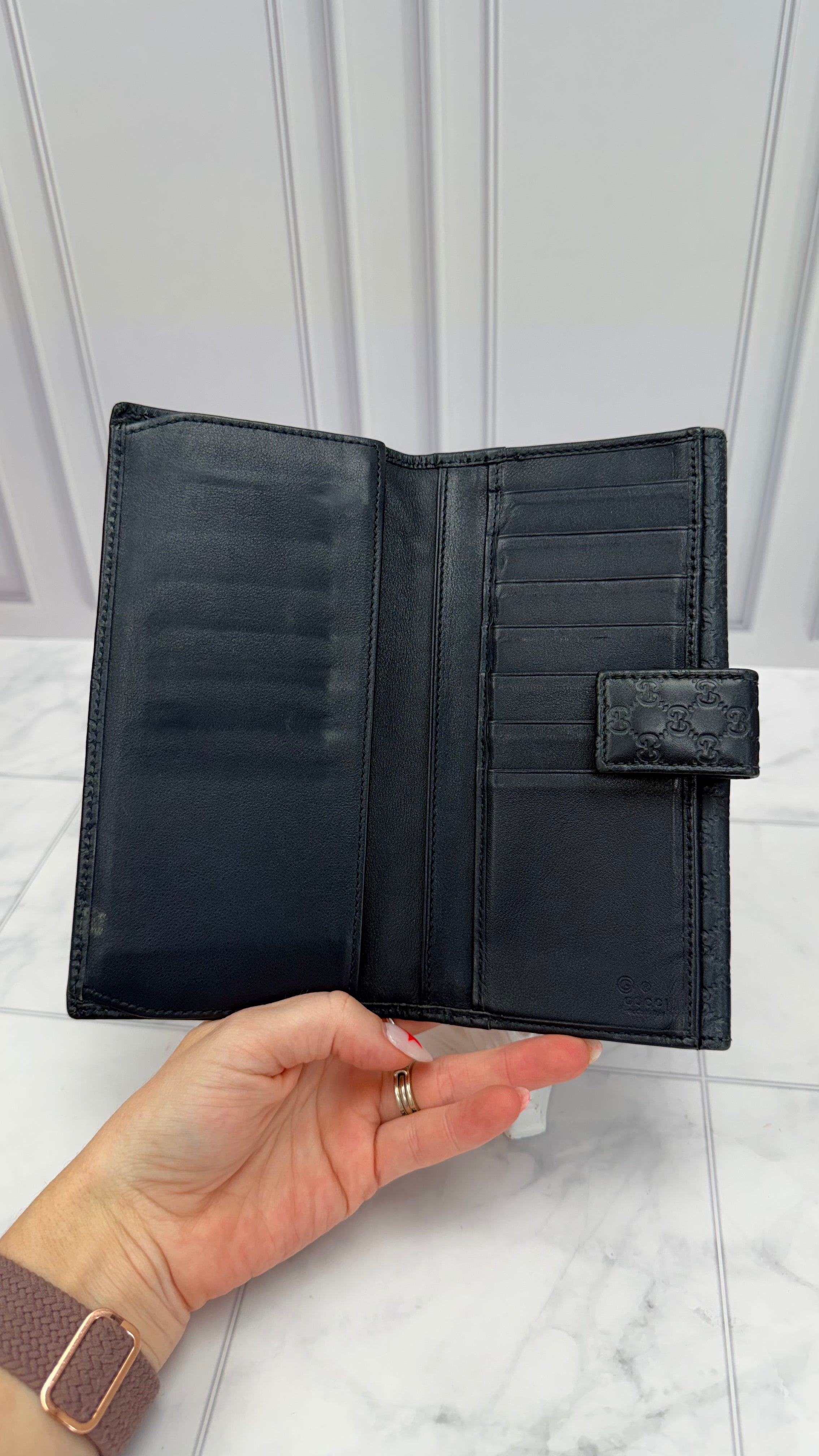 *DONS DROP* Gucci Dark Navy Microguccissima Leather Long Wallet