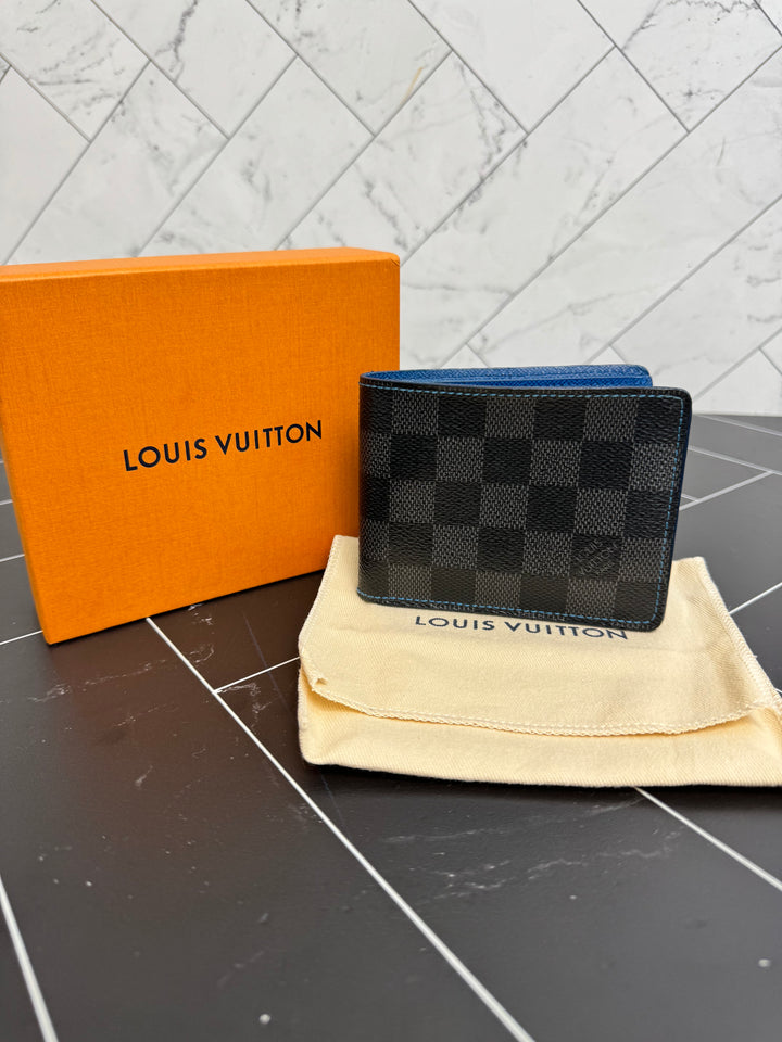 Louis Vuitton Damier Graphite & Blue Men’s Bifold Wallet