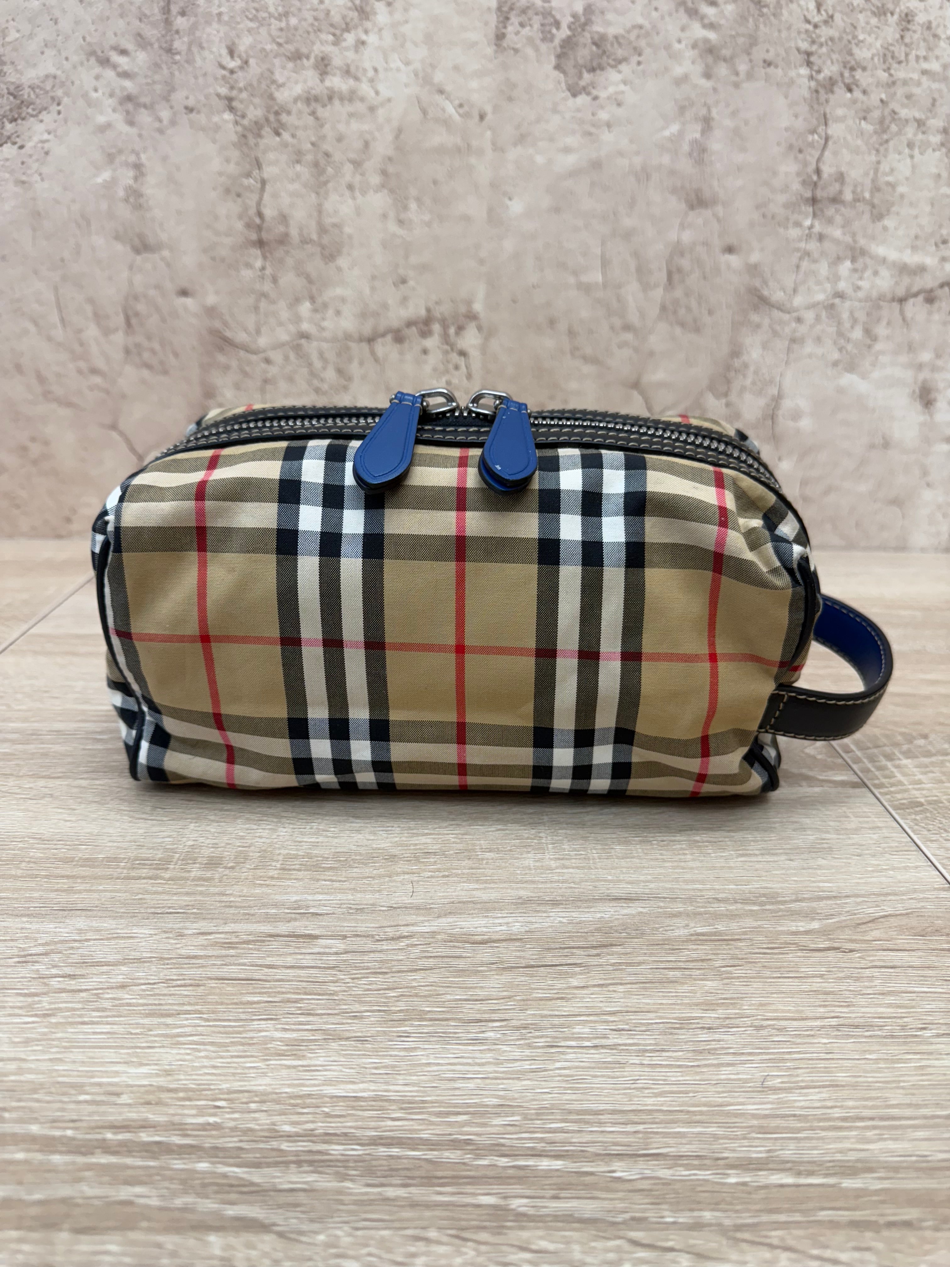 Burberry Tan Nova Check Toiletry Pouch