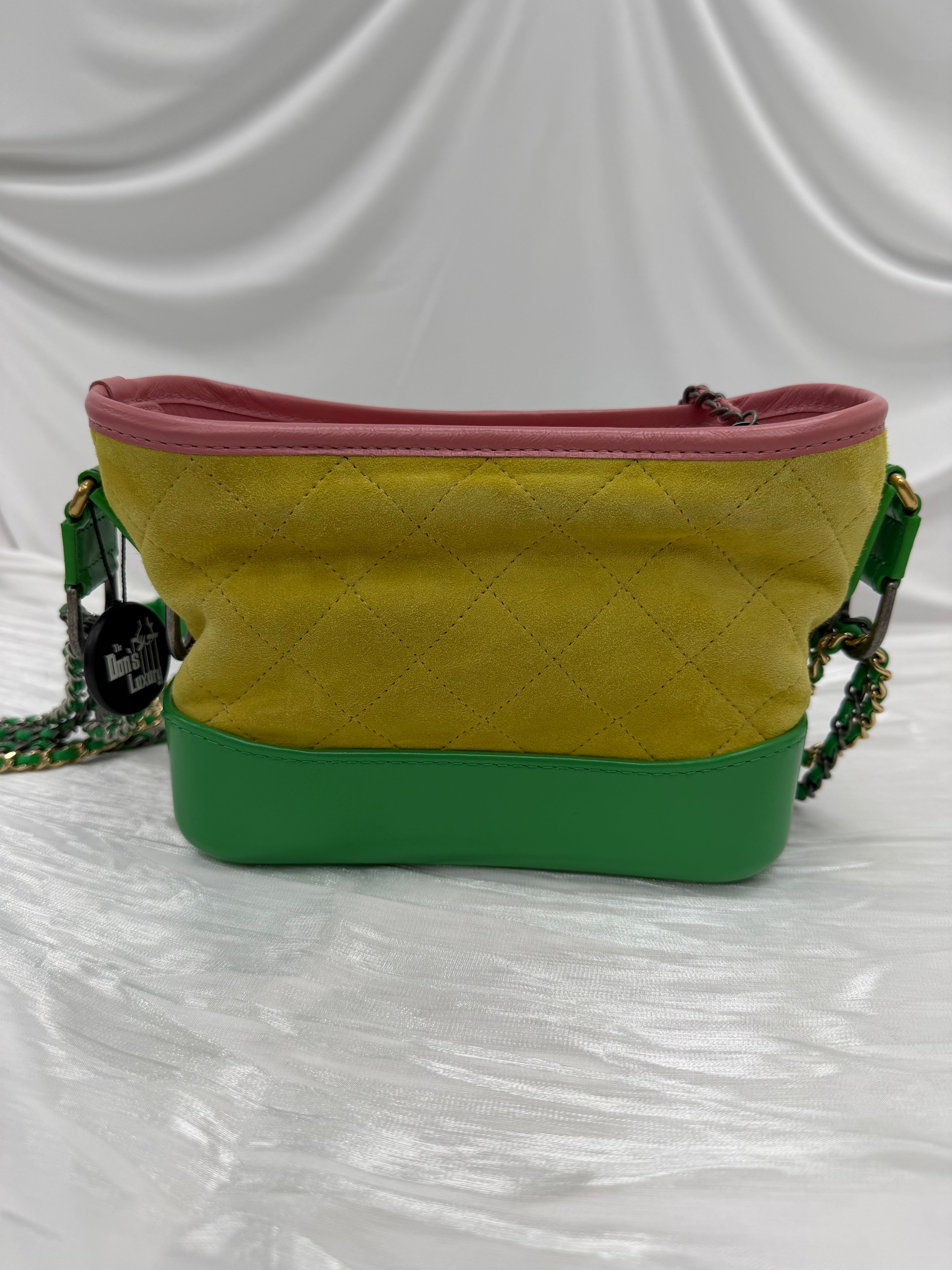 Chanel Multicolor Suede & Quilted Calfskin Small Gabrielle Hobo Bag