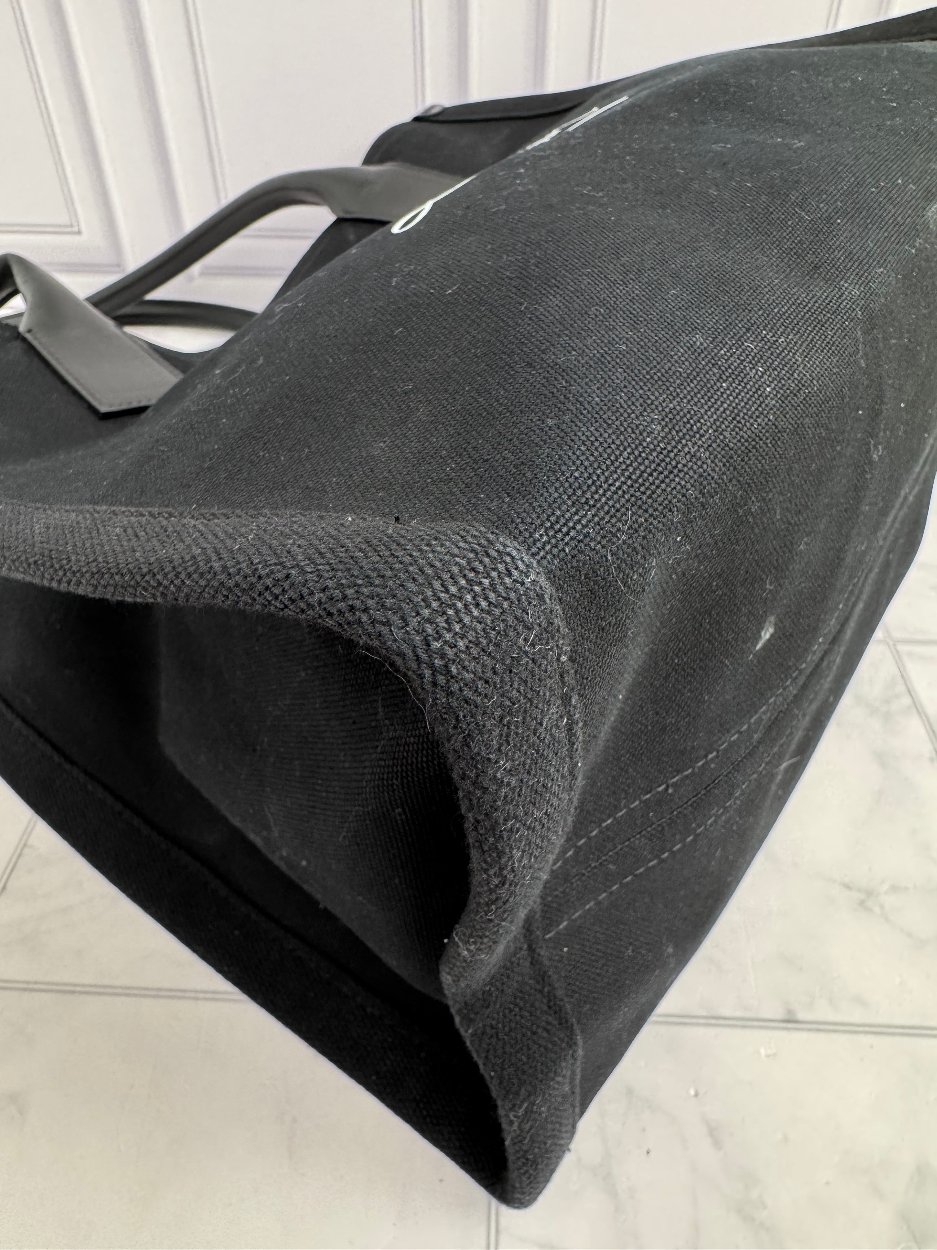 Christian Louboutin Black Canvas Large Tote Bag