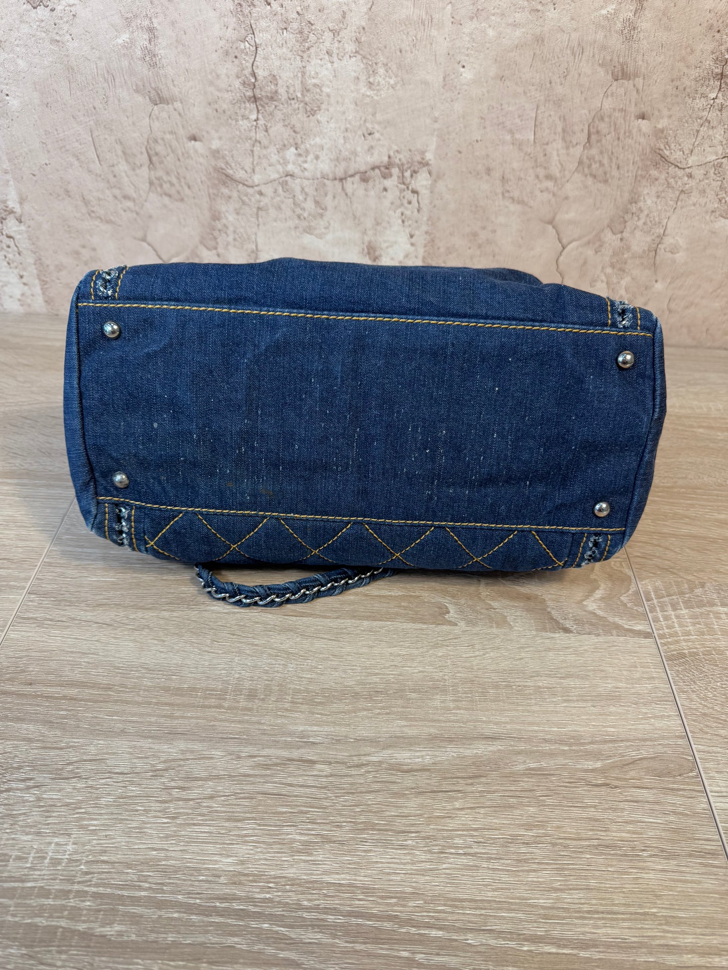 Chanel Denim Canvas Luxe Ligne Shoulder Bag