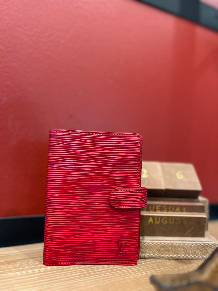 Louis Vuitton Red Epi Leather Passport Agenda PM