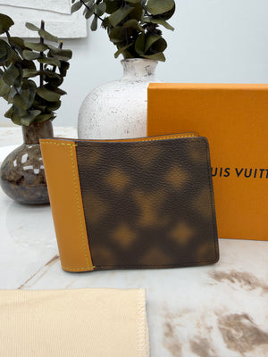 LIKE NEW - Louis Vuitton Brown Blurry Monogram Slender Wallet