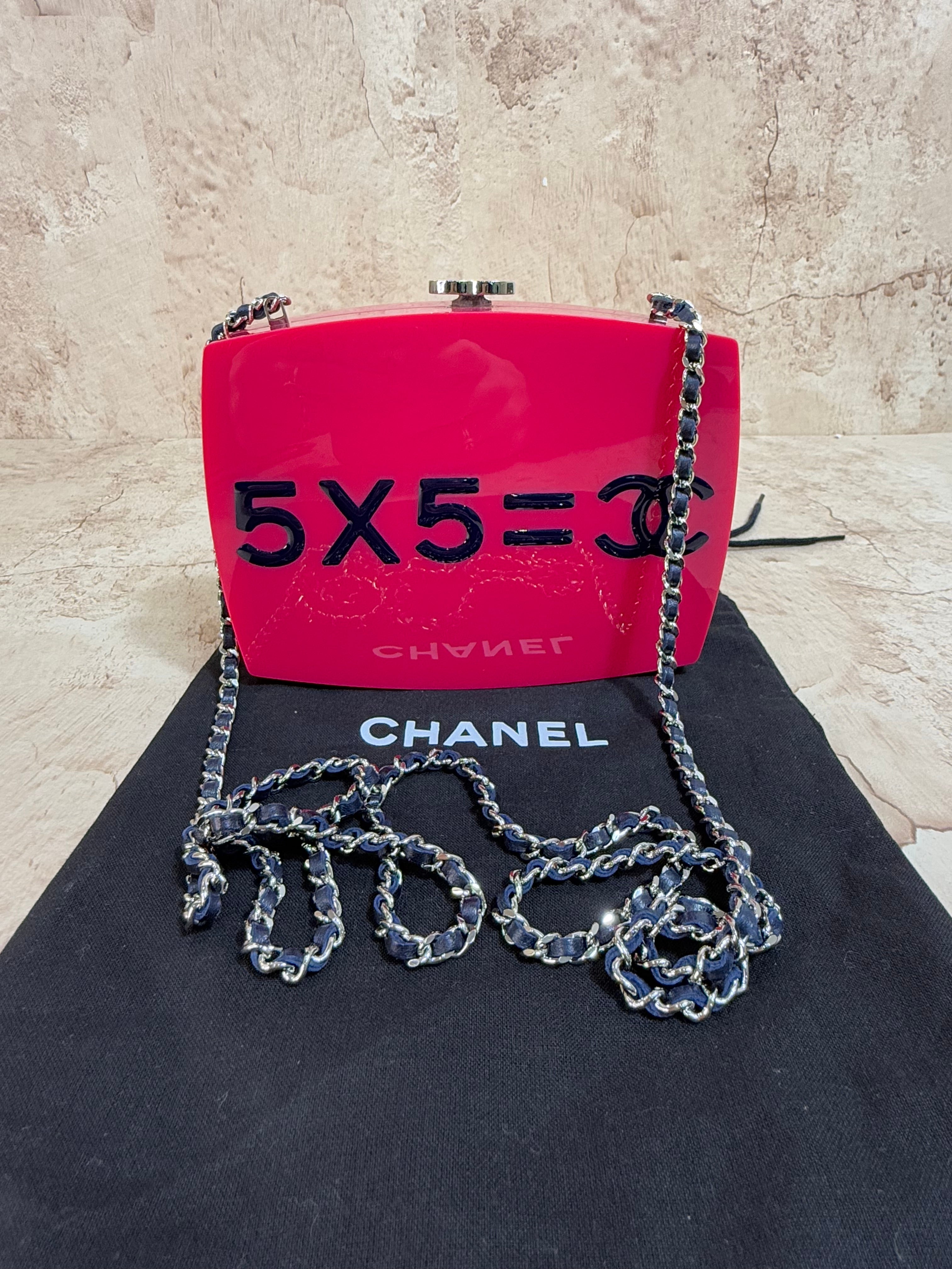 Chanel Pink Limited Edition 5x5=CC Clutch Crossbody