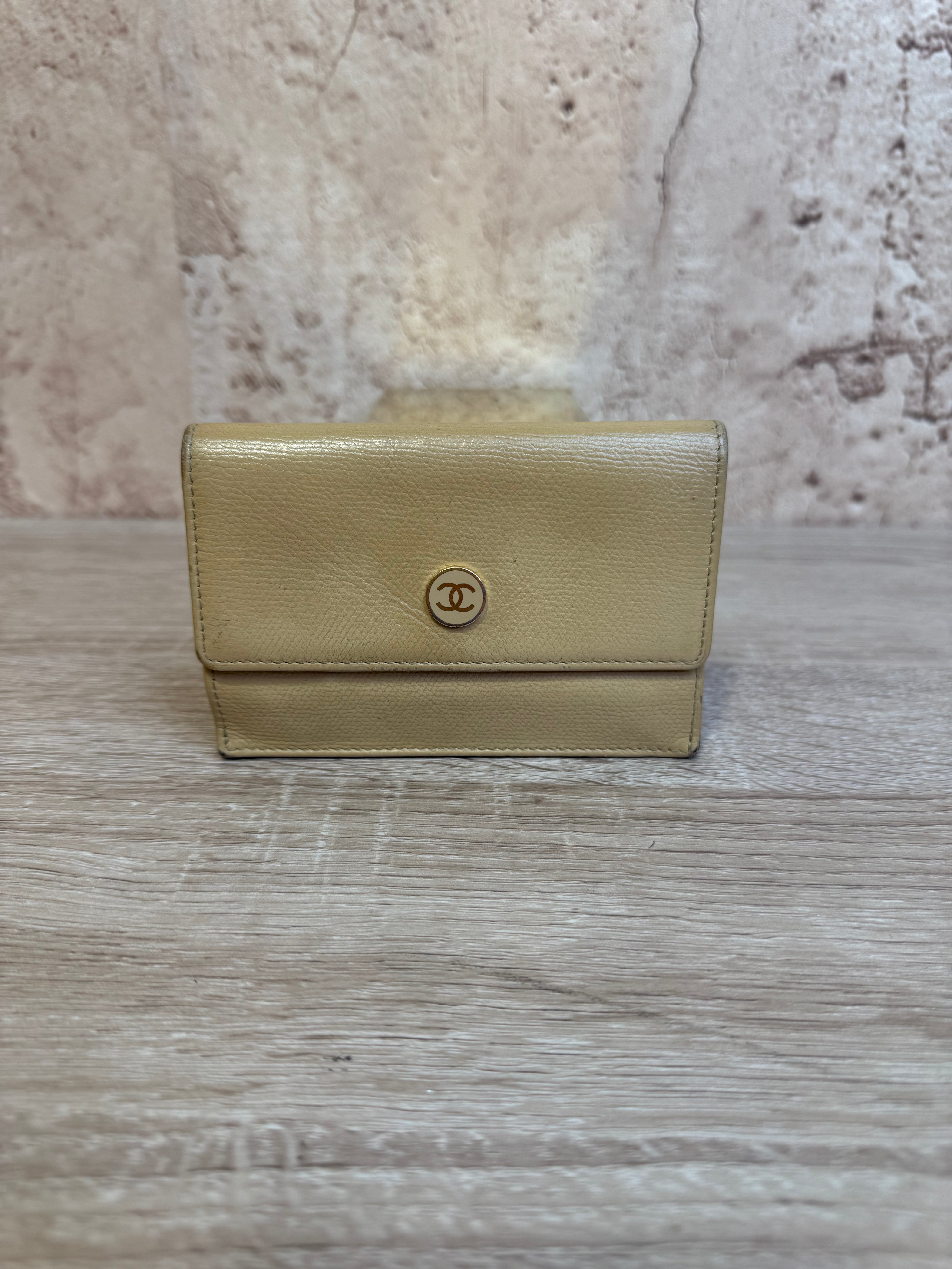 Chanel Tan CC Leather Key Cles